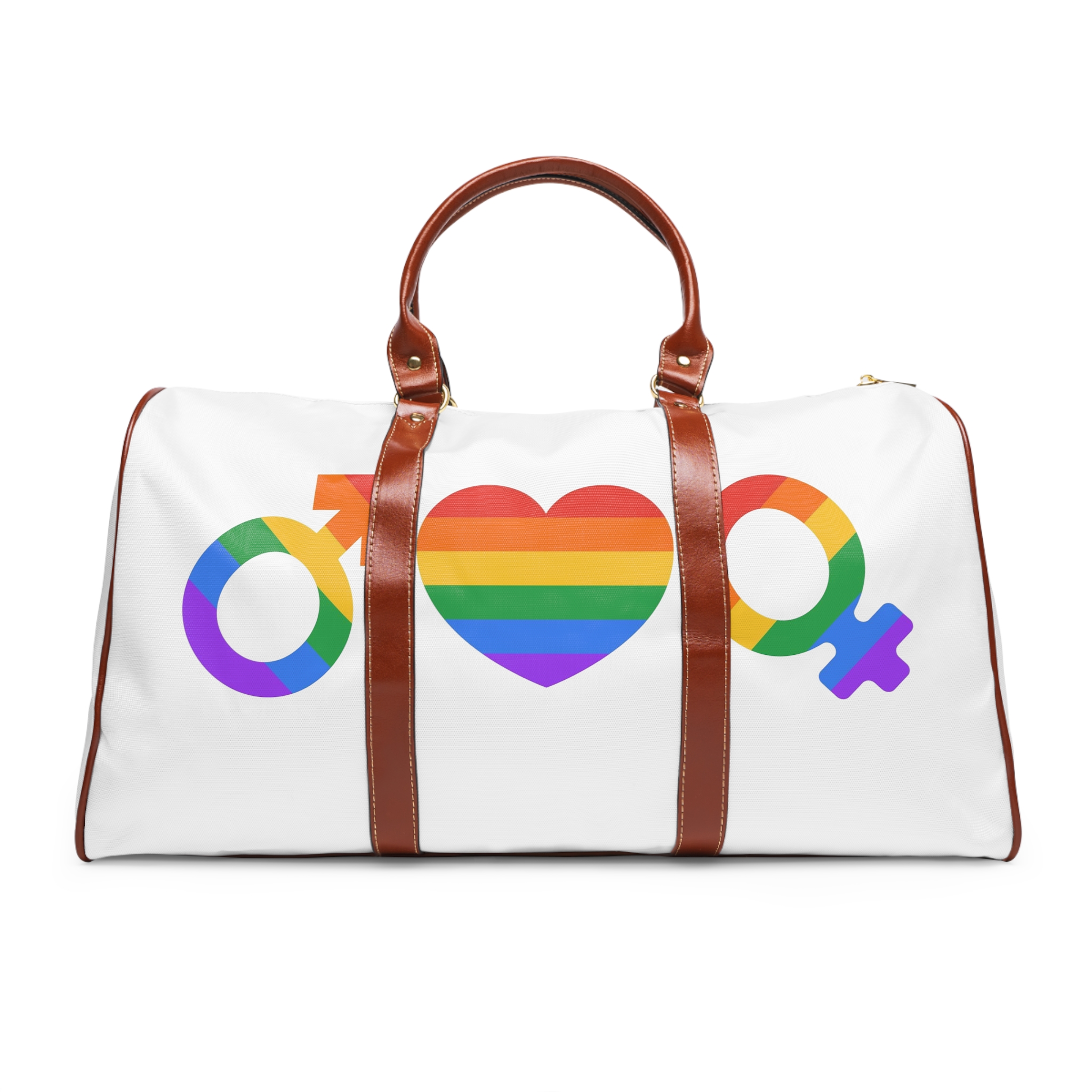 Lgbt Pride Month June Lesbian Gay Bisexual Transgender Lgbtq Flag Rainbow Vector(2) Waterproof Travel Bag