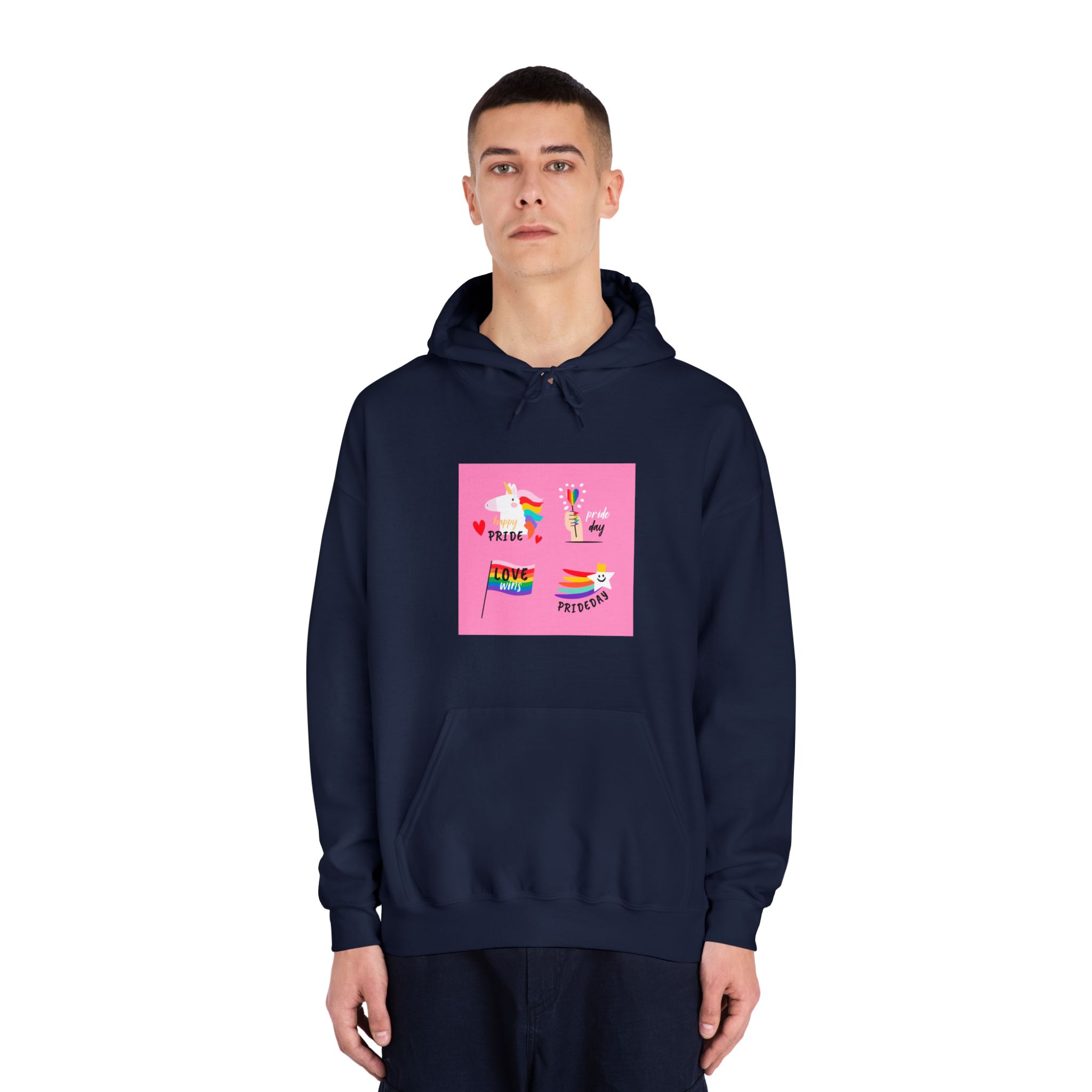 Pride Day Label Collection Theme Unisex Dryblend Hooded Sweatshirt - Image 31