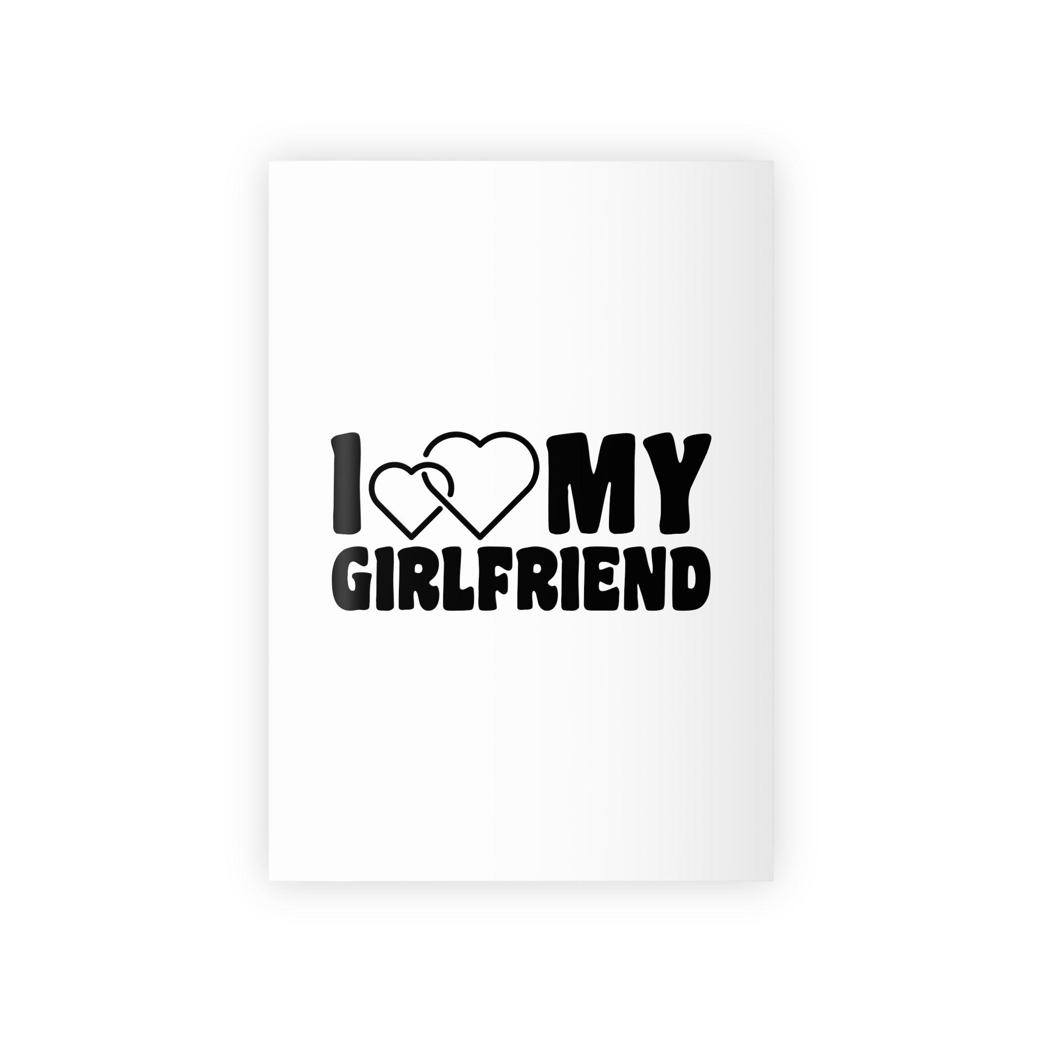 I Love My Girlfriend Iheart My Girlfriend Gift Wrapping Paper Rolls 1pc