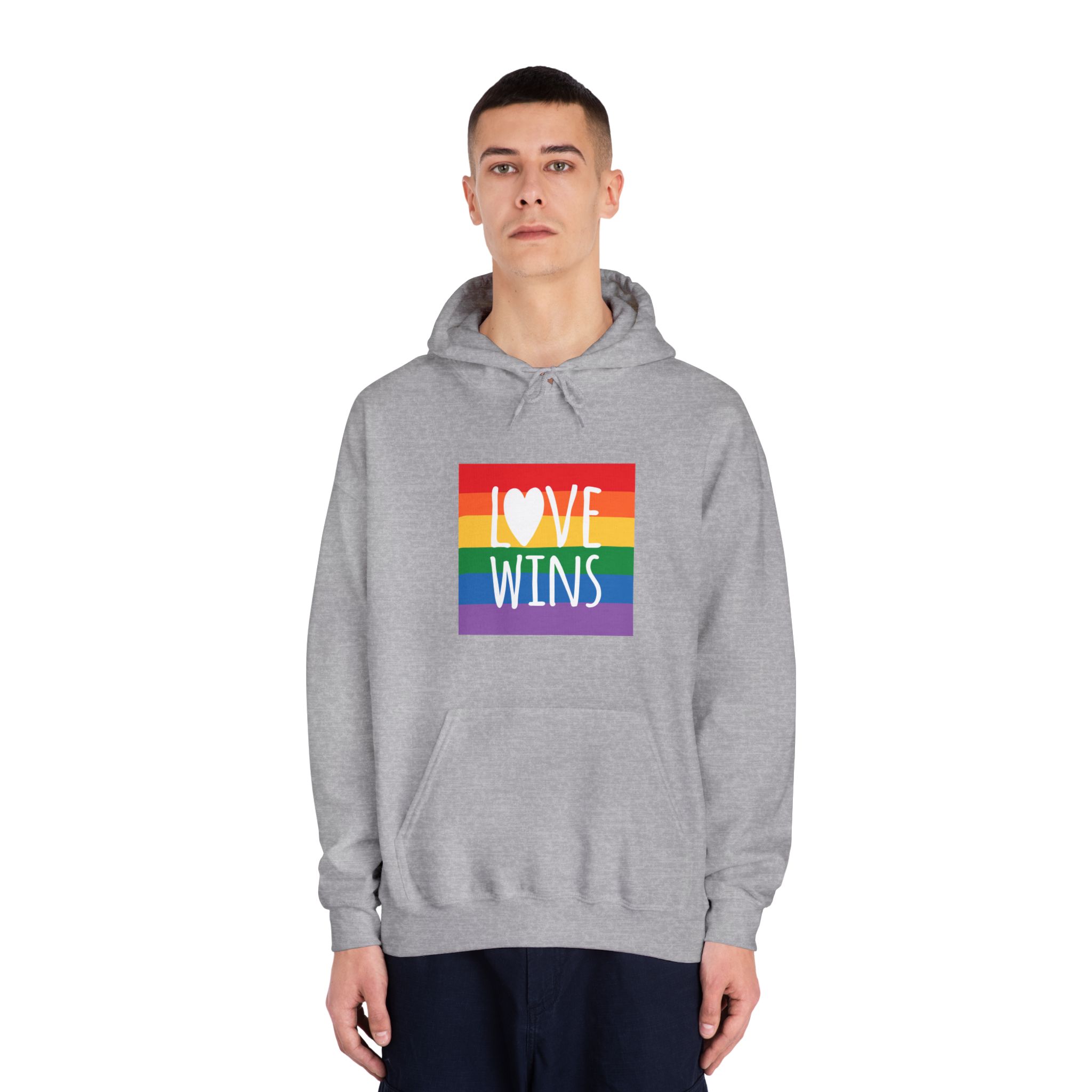 Lovewins Heart Hd 2 Unisex Dryblend Hooded Sweatshirt - Image 15