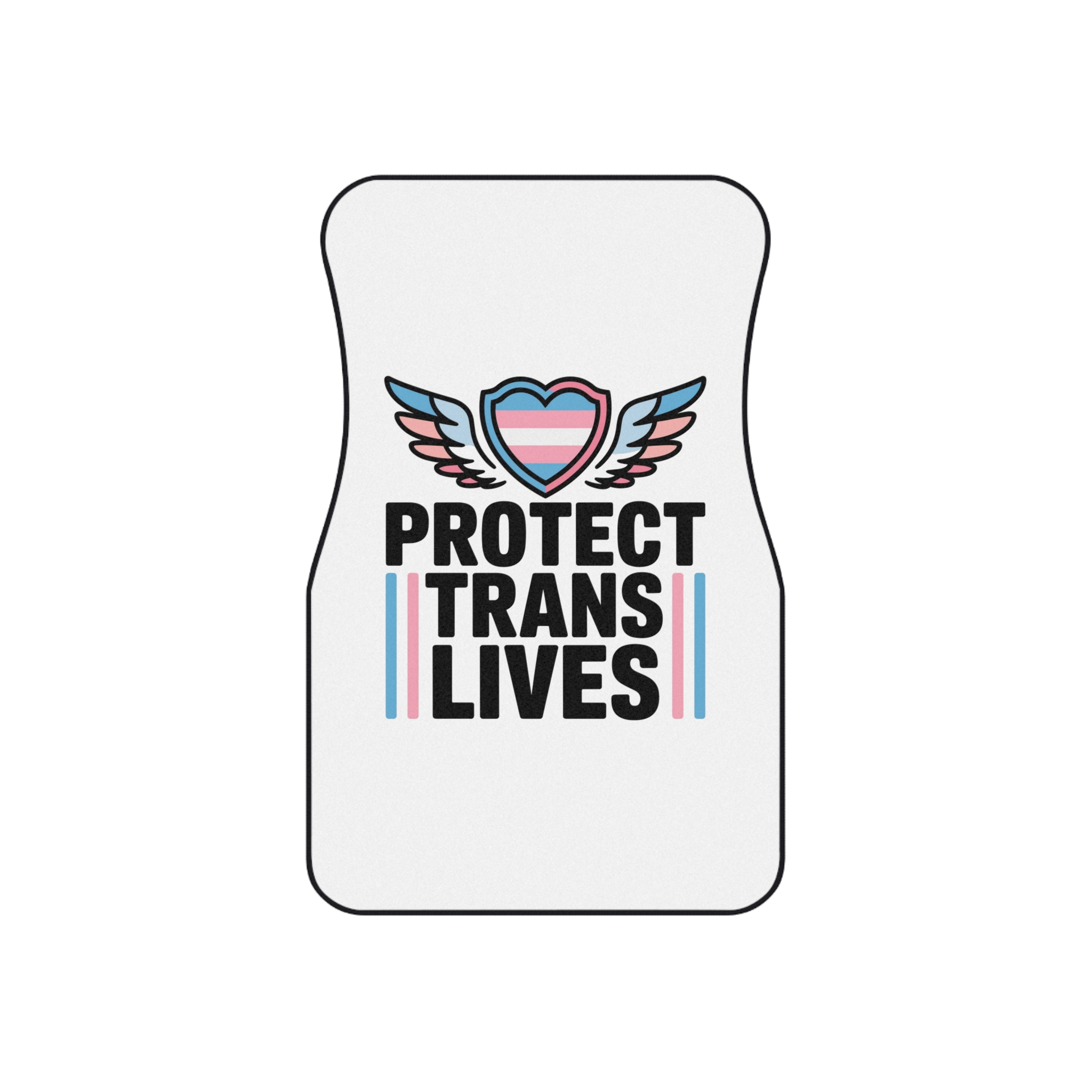 Protect Trans Lives T Shirt Design Isolated White Background 2 Car Mats Set Of 4 - Image 2