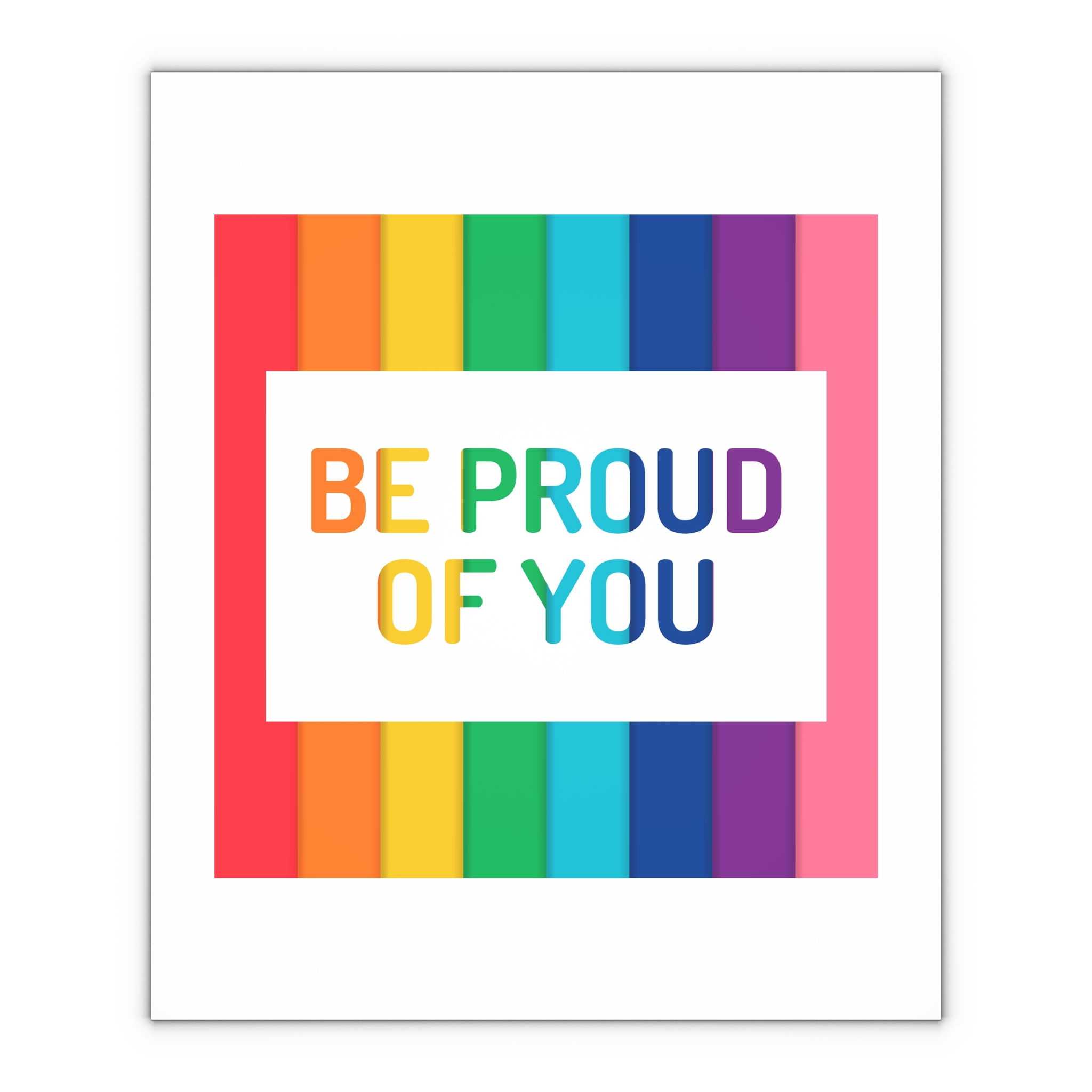 Rainbow Colored Background With Be Proud You Concept Pride Month Gift Wrapping Paper Sheets 1pc - Image 4