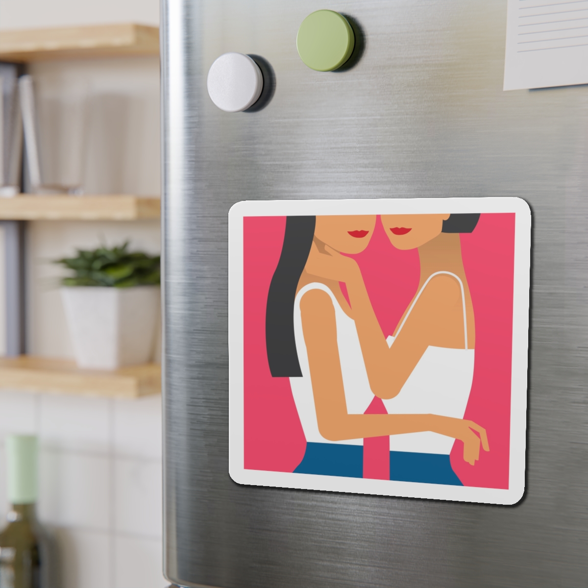 Lesbian Pride Design D1F3BE Die Cut Magnets - Image 15