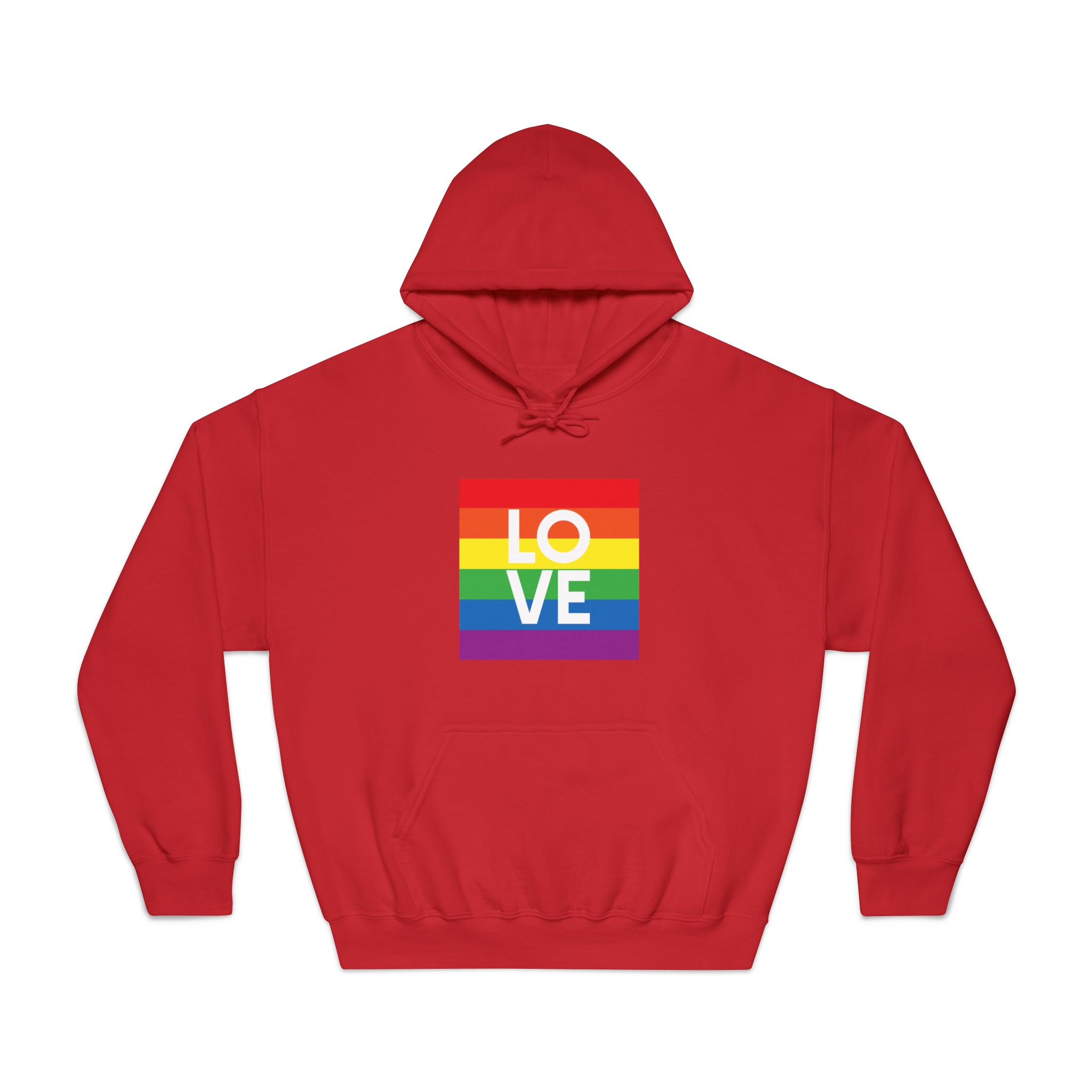 Love Lgbt Squere White Unisex Dryblend Hooded Sweatshirt - Image 33