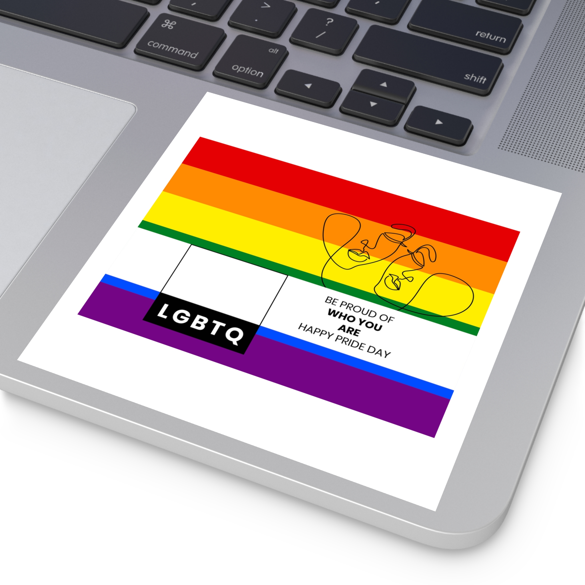 Lgbtq Pride Month Celebration Banner Poster Card Design Vector Illustration Laminate Stickers Square - Image 35
