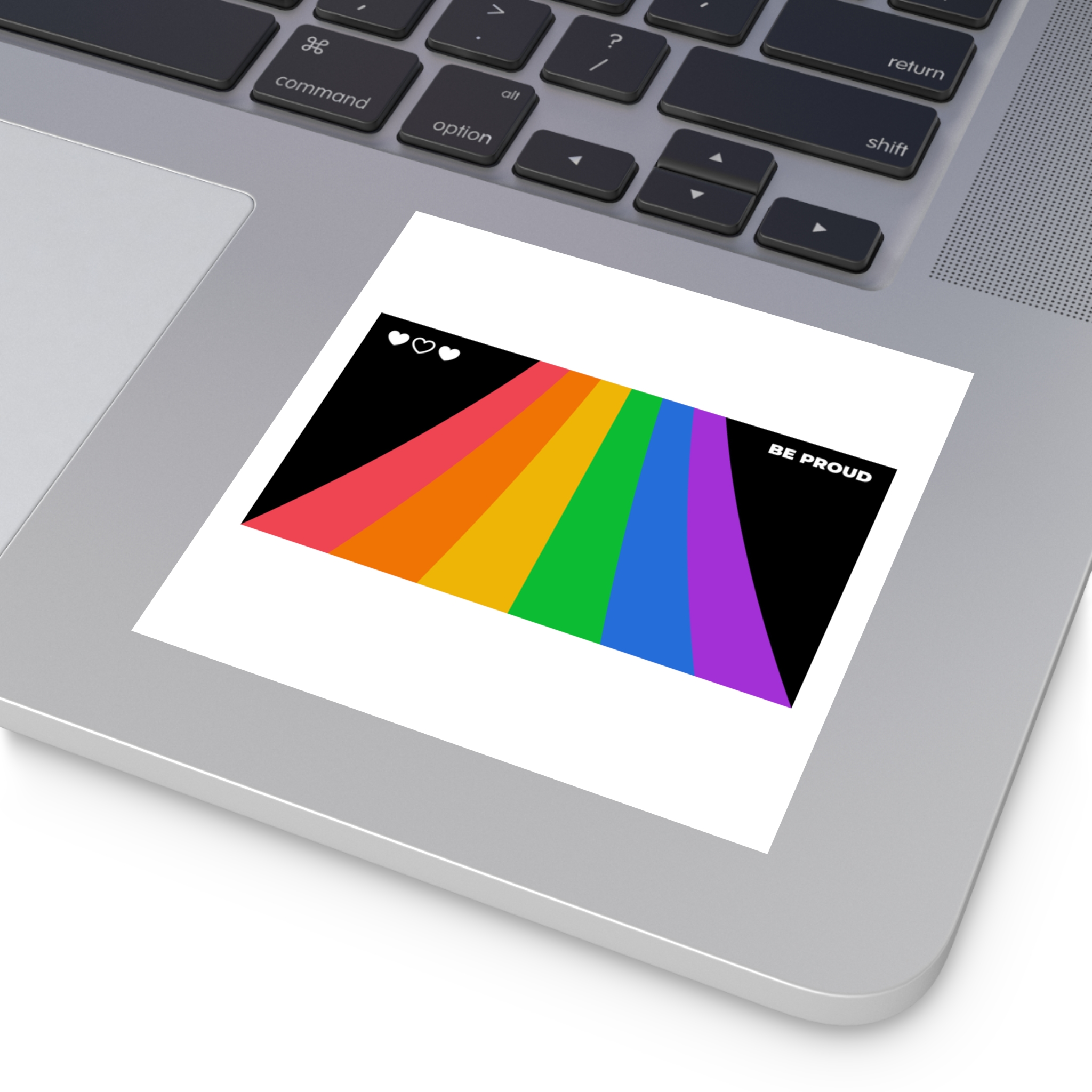 Modern Colorful Pride Zoom Background Laminate Stickers Square - Image 19
