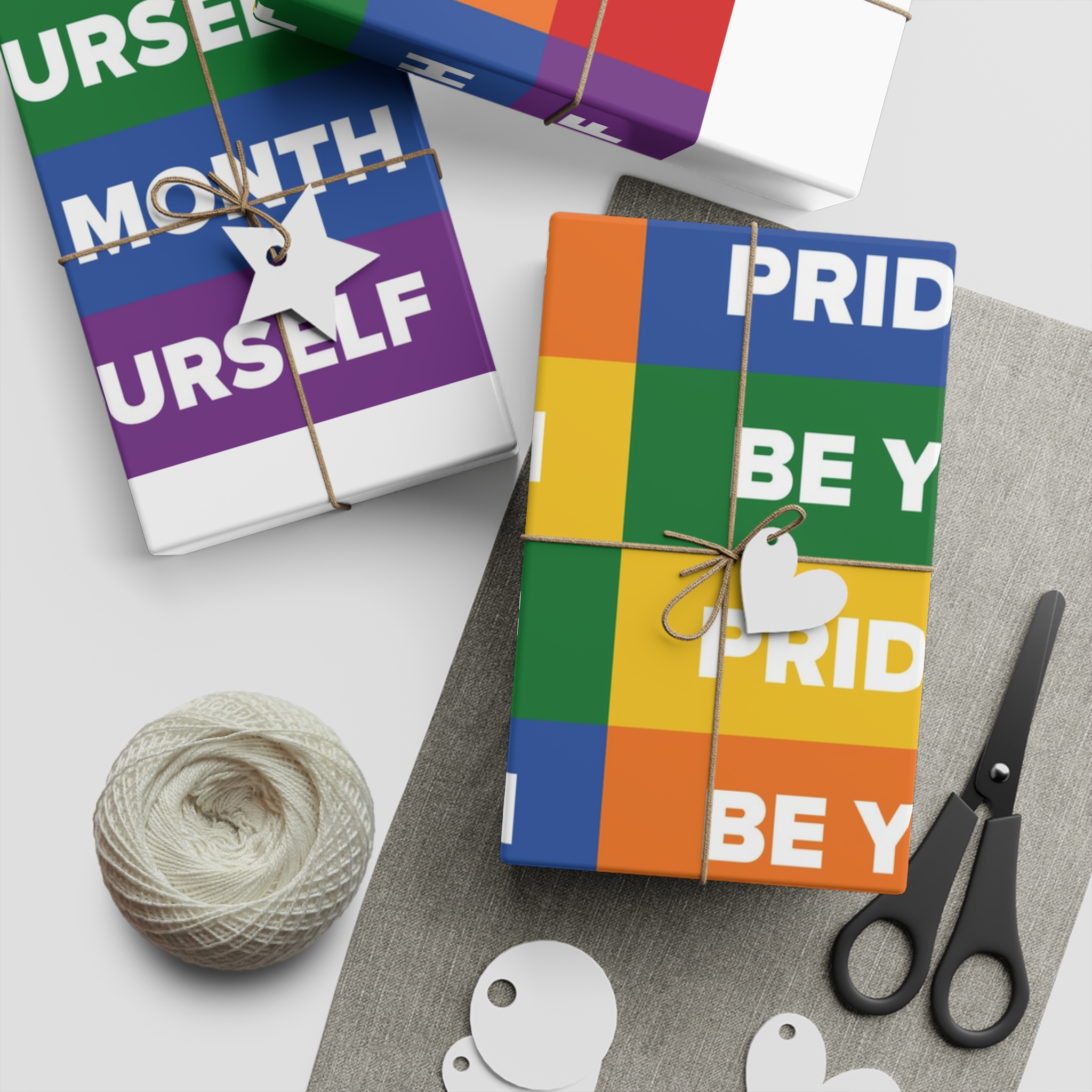 Lesbian Pride Design 33F9F4 Gift Wrapping Paper Sheets 1pc - Image 5