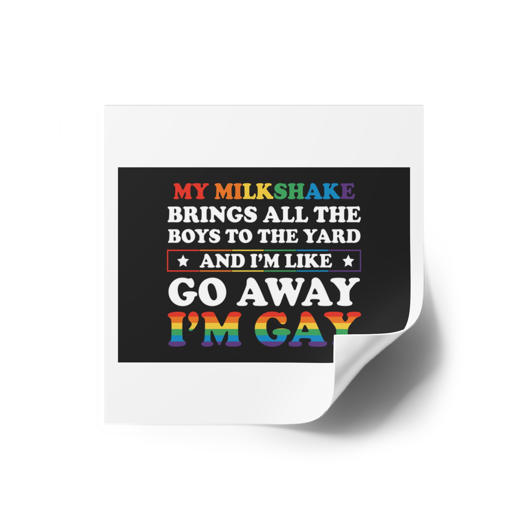 Pride Gay Lgbt Rainbow Tshirt Design Laminate Stickers Square - Image 66