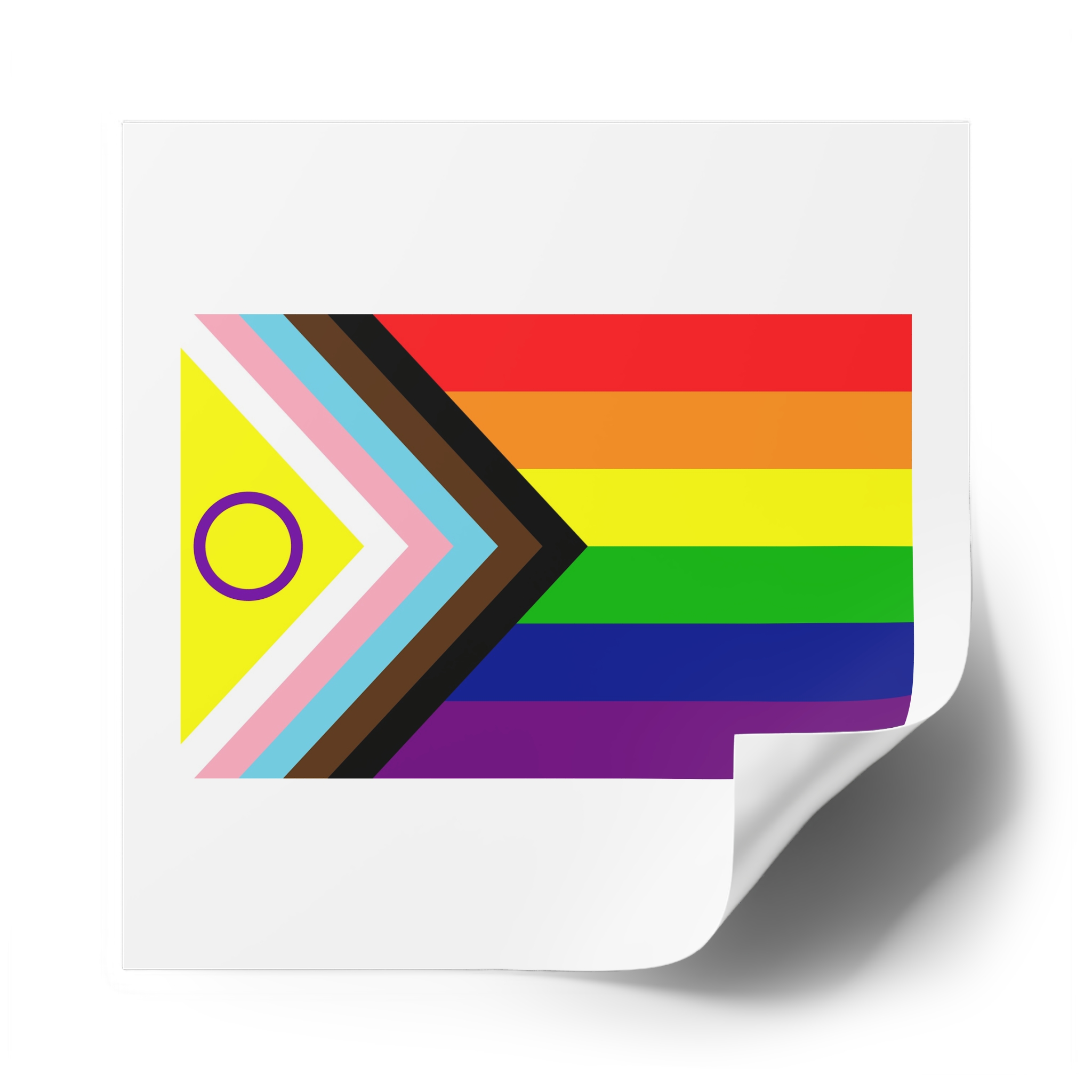 Lgbtq Pride Flag New Lgbtq Pride Flag Vector Updated Intersex Inclusive Progress Pride Flag Laminate Stickers Square - Image 50