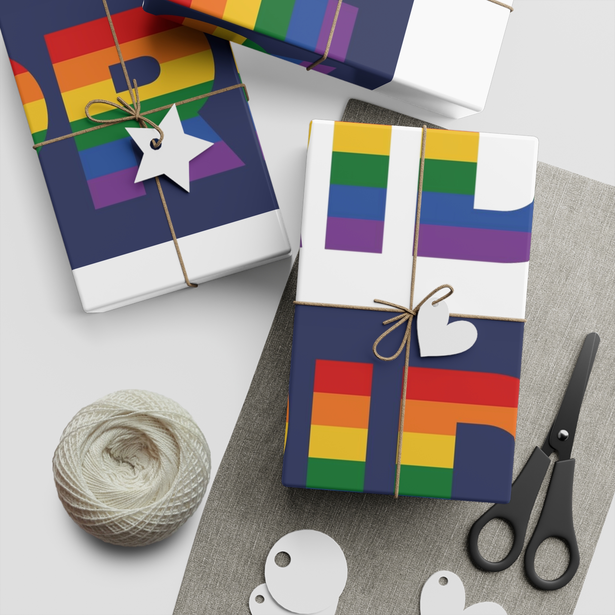 Lgbt Pride Month June Lesbian Gay Bisexual Transgender Lgbtq Flag Rainbow Vector(3) Gift Wrapping Paper Sheets 1pc - Image 5