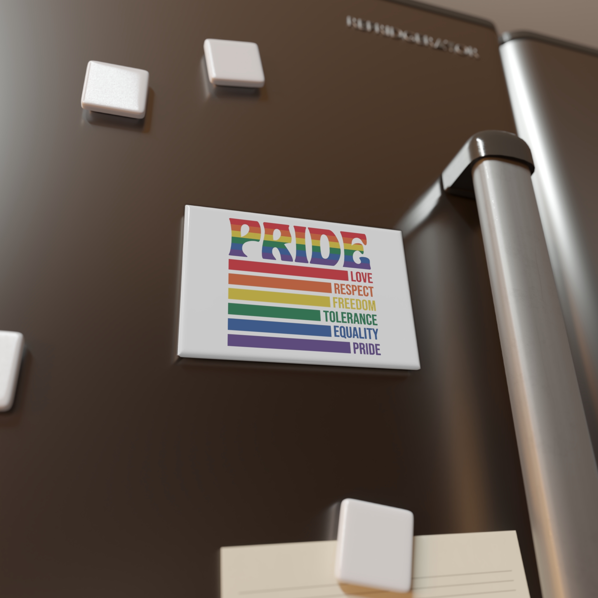 Pride Lgbtq Gay Typography Vector Tshirt Design (1) Button Magnet Rectangle 1 And 10 Pcs - Image 4