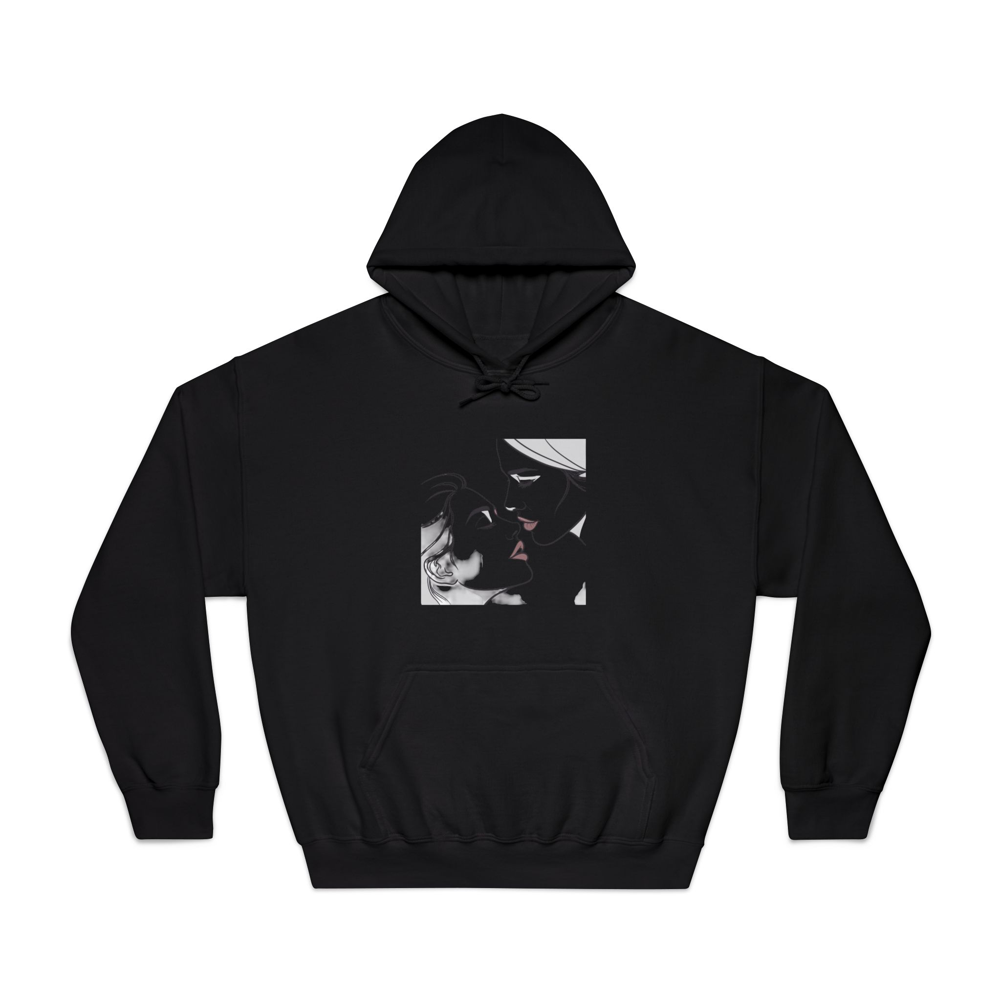 Perfect Lip Set Open Close Smooches Unisex Dryblend Hooded Sweatshirt - Image 9