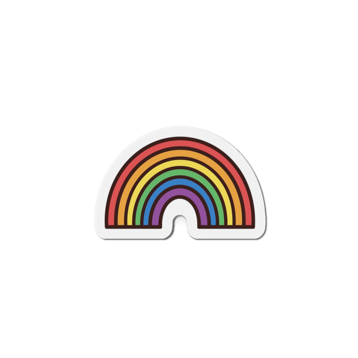 Rainbow Icon Colorful Arch Symbolizing Hope Pride Die Cut Magnets - Image 13