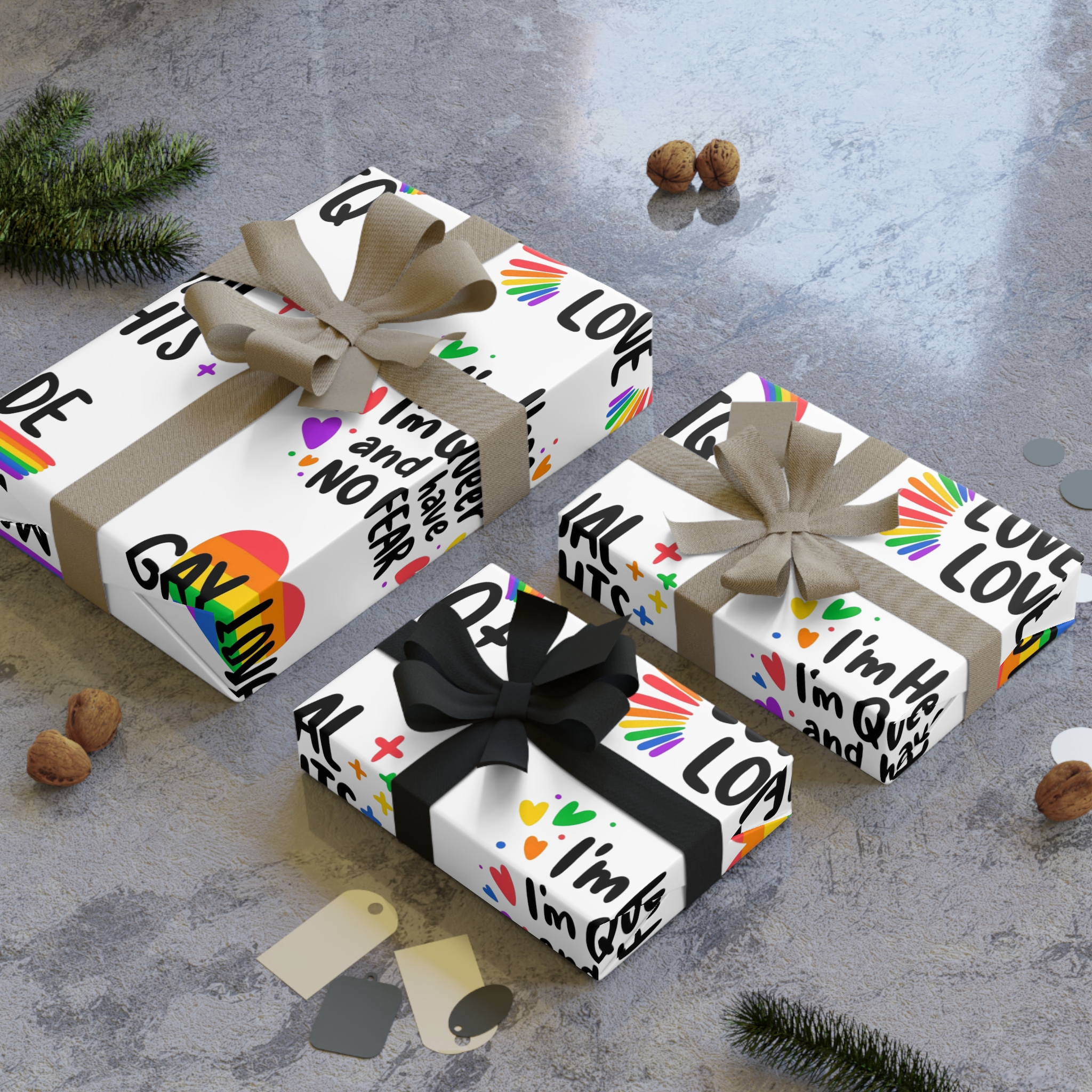 Labels Design Pride Day Event (1) Gift Wrapping Paper Rolls 1pc - Image 4