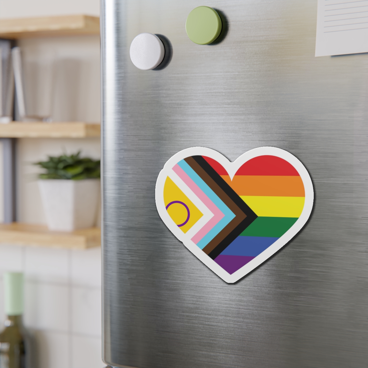 Heart With Rainbow Colored Heart Die Cut Magnets - Image 12