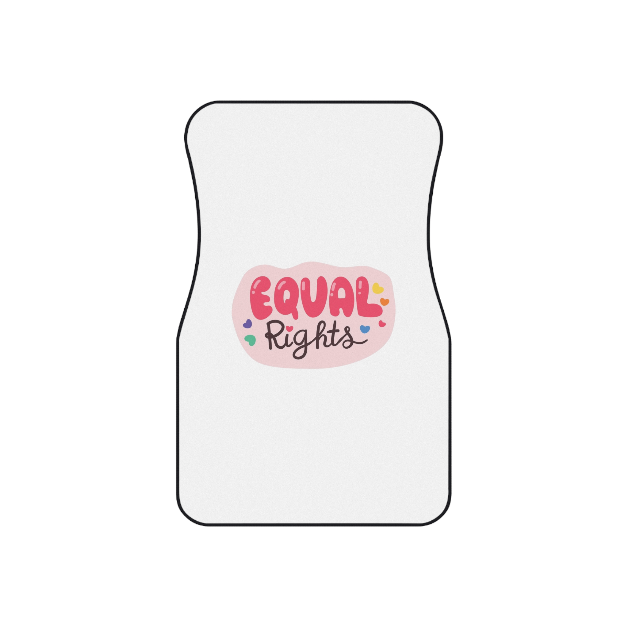Lgbt Sticker Pack White Background Lgbtq Set Symbol Lgbt Pride Community Rainbow Elements Vector Hand Draw Illustration Hand Drawn Lettering (1) Car Mats Set Of 4 - Image 2