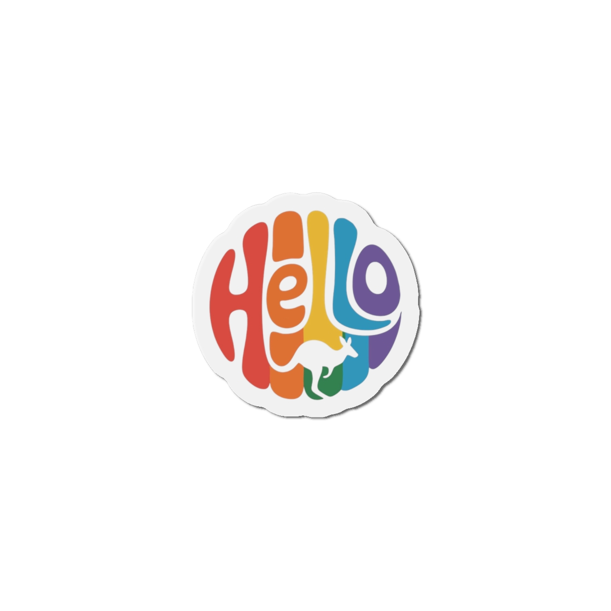 Hello Multicolor Logo Die Cut Magnets - Image 10