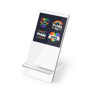 Flat Pride Day Badge Collection 3 Mobile Display Stand For Smartphones