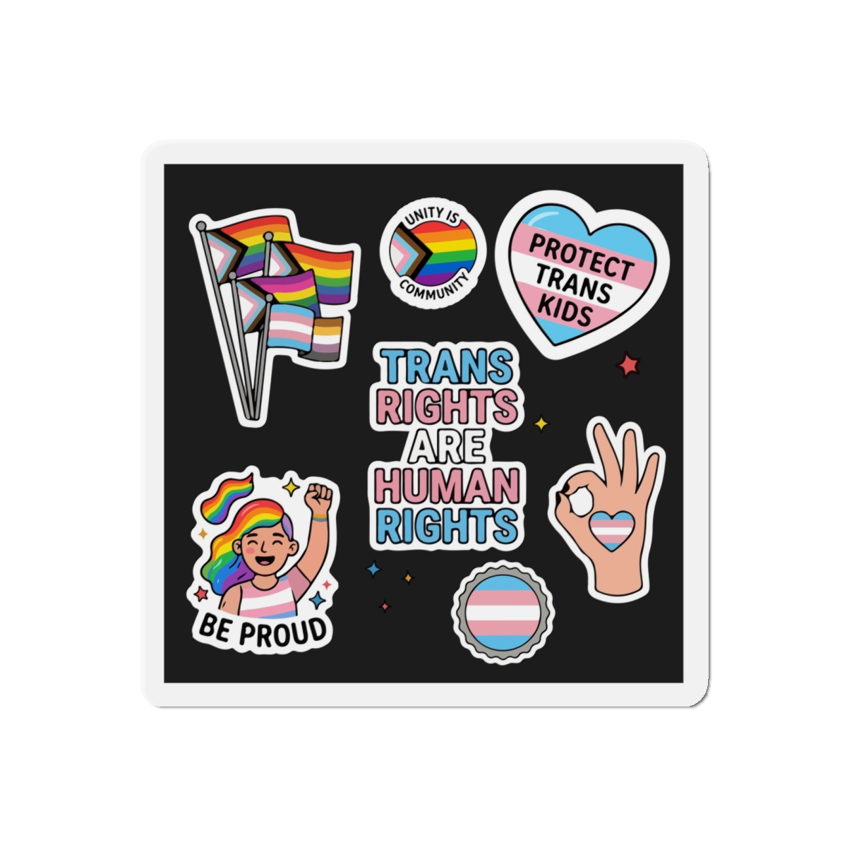 Lesbian Pride Design 33FA21 Die Cut Magnets - Image 7