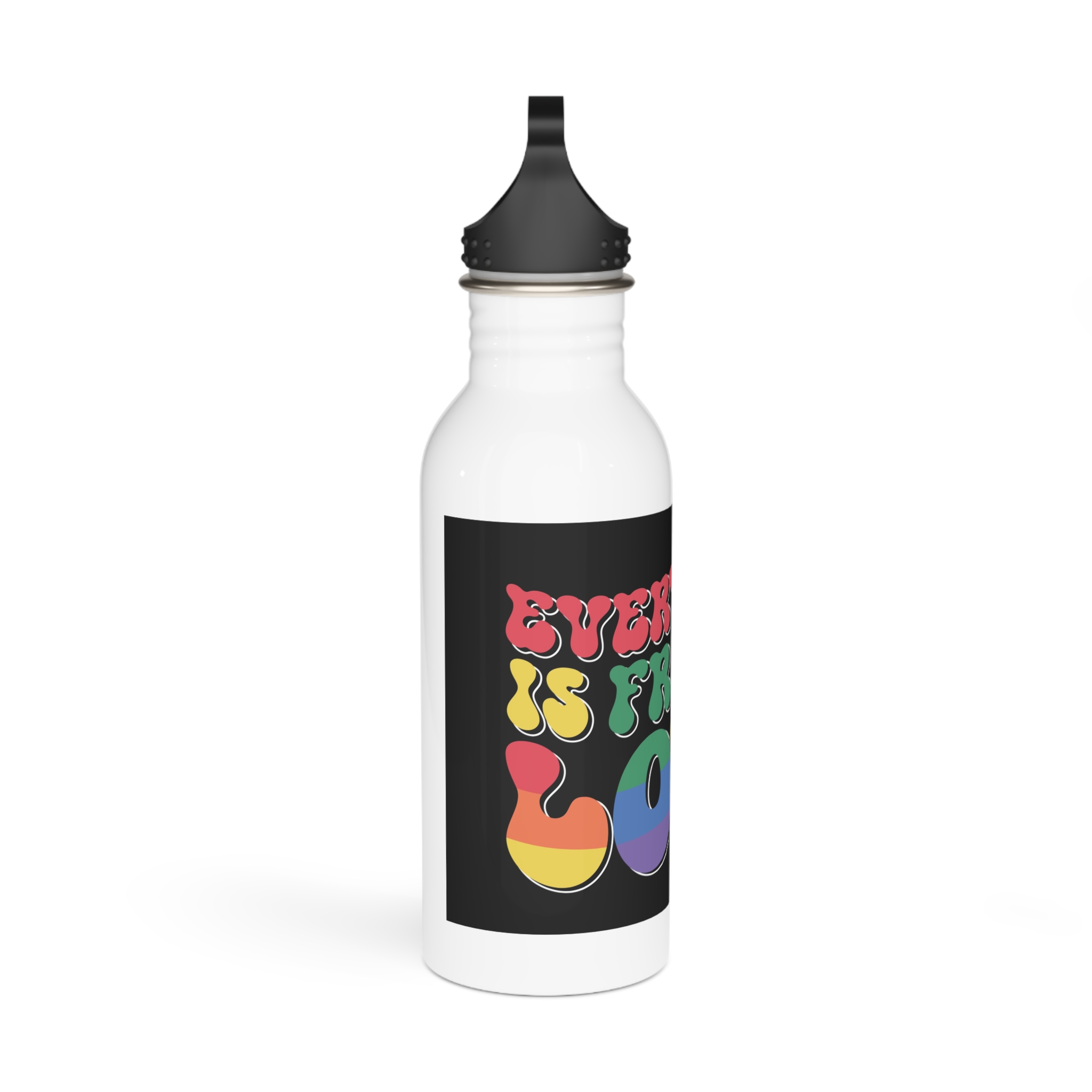 Pride Lgbt Gay Retro Tshirt Design Stainless Steel Water Bottle - Image 2