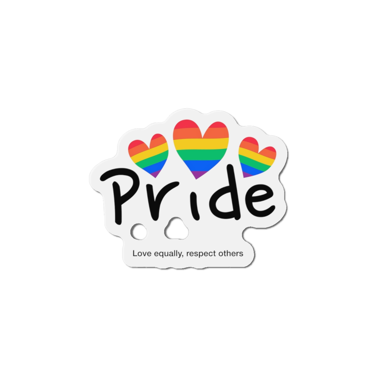 Love Letter Pride Rainbow Lettering Text Writing Pattern Freedom Love Heart Homo Colors Flag Parade(2) Die Cut Magnets - Image 7