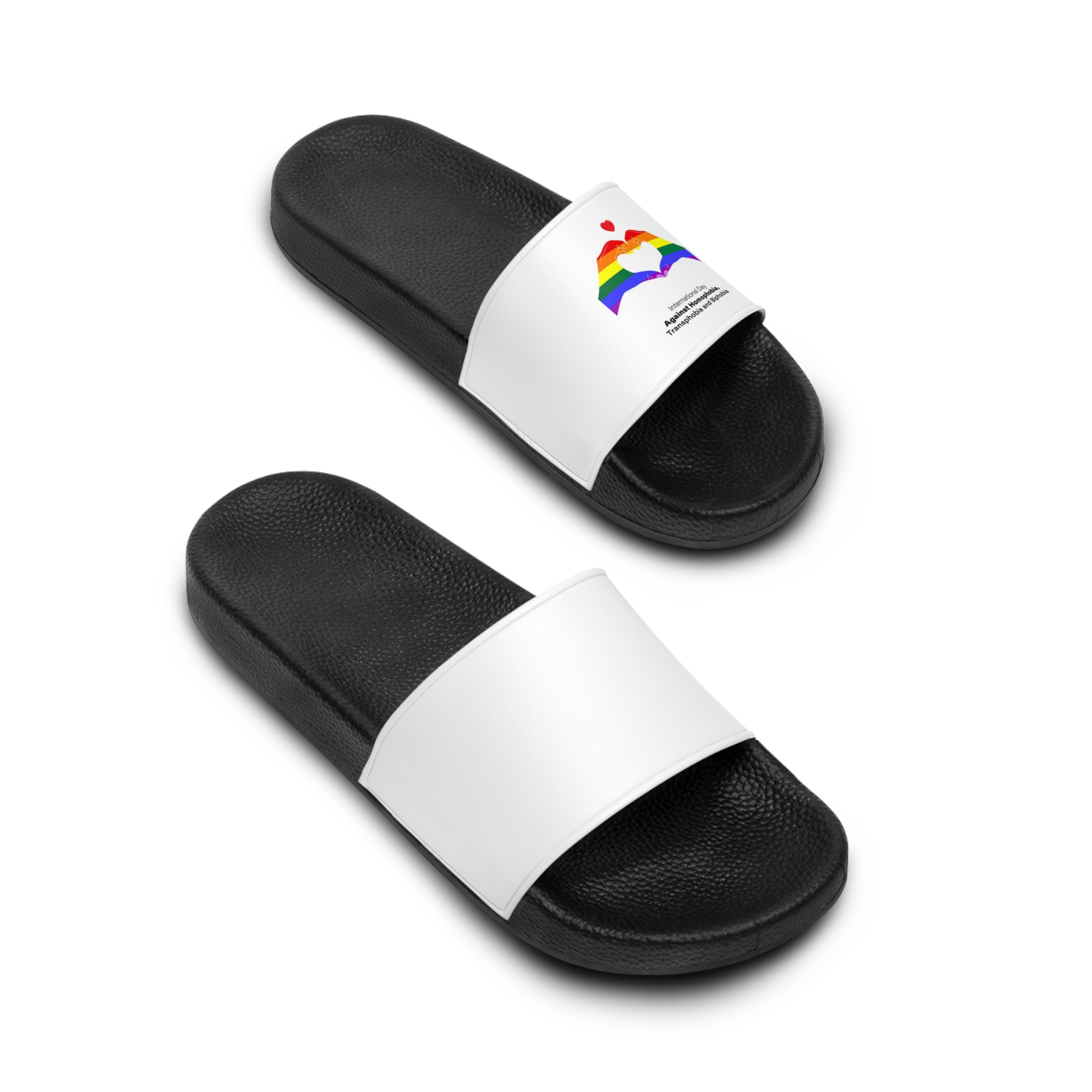 Vector Illustration International Day Against Homophobia Transphobia Biphobia Mens Slide Sandals - Image 4