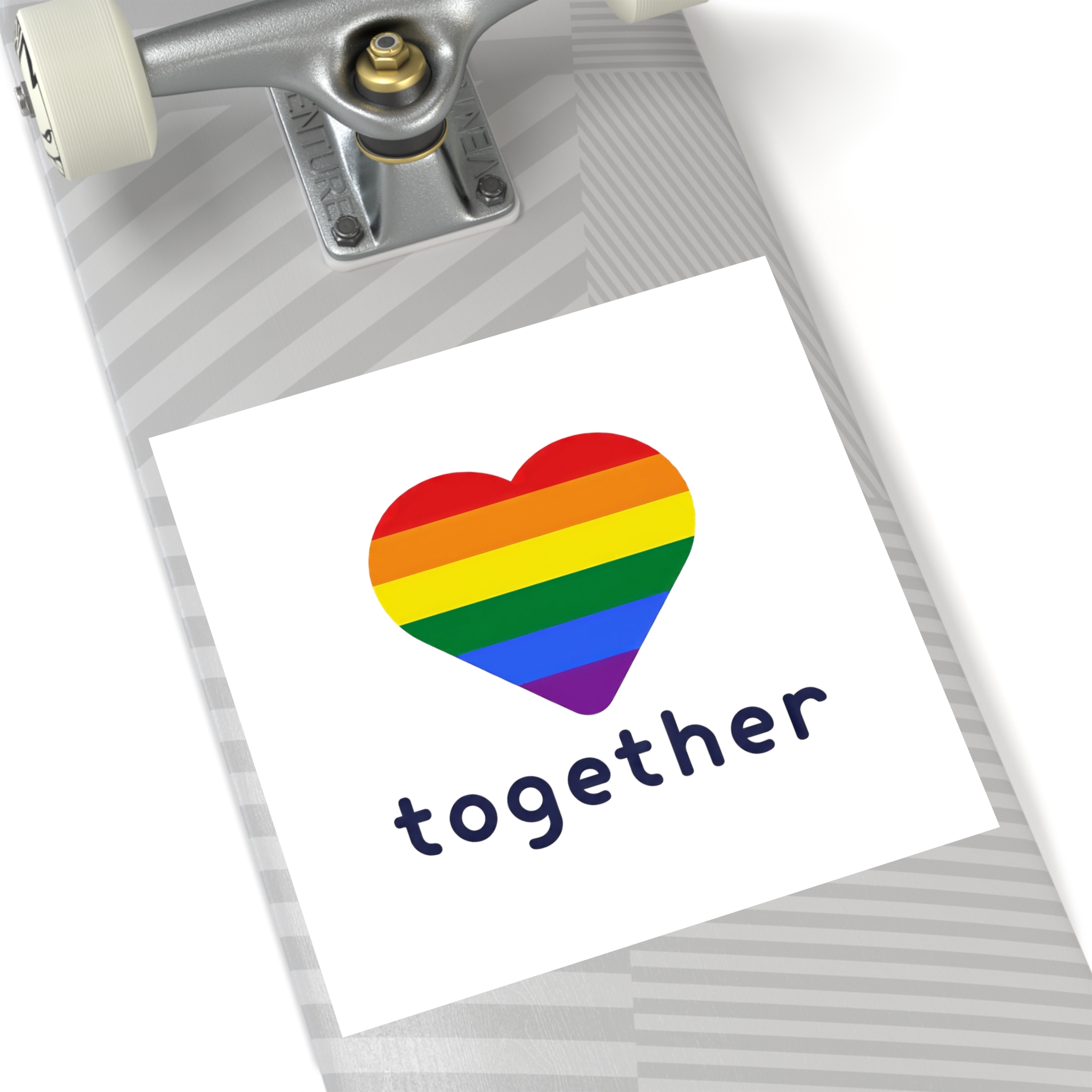 Lgbt Flag With Textlgbt Flag With Text Laminate Stickers Square - Image 52