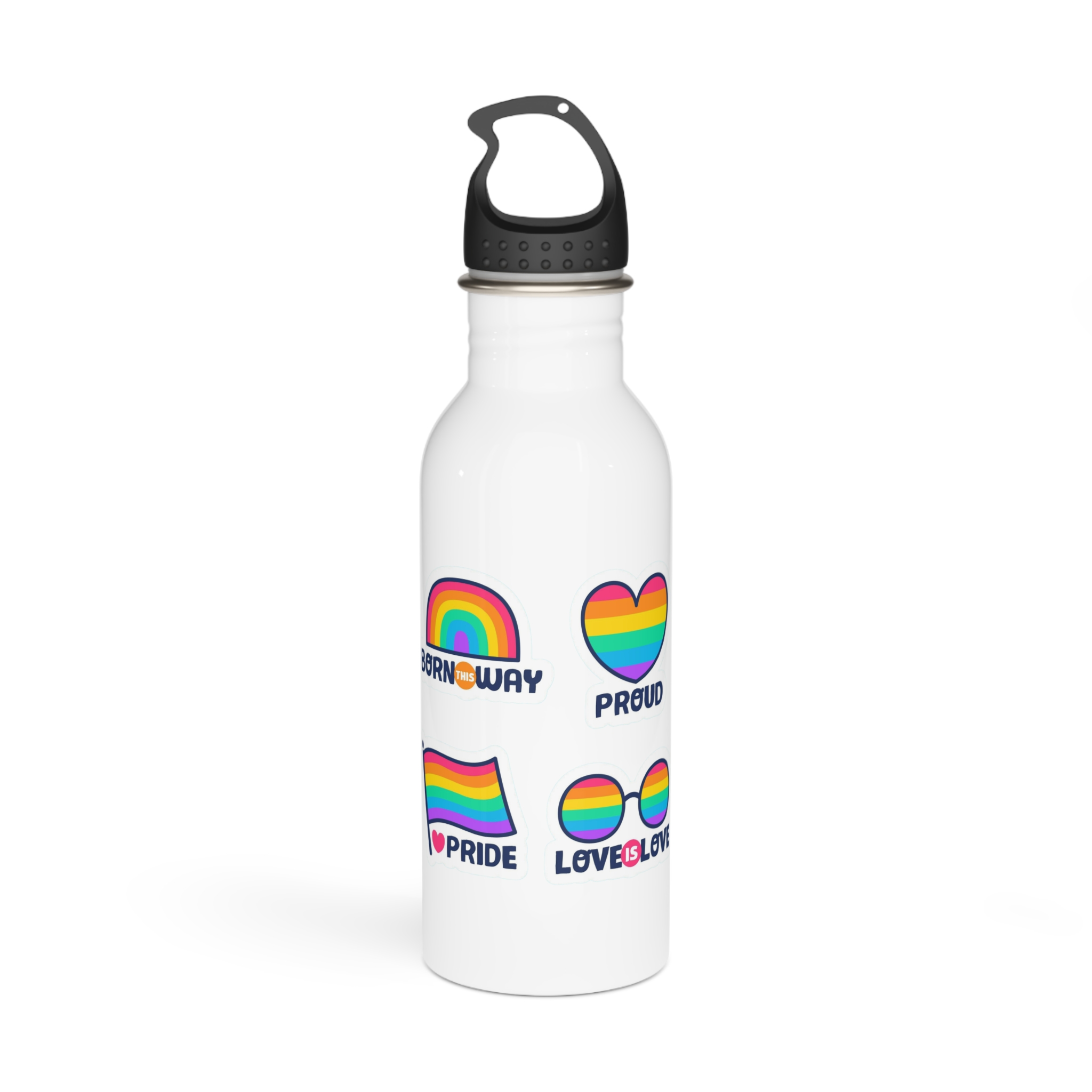 Pride Day Lables Collection Stainless Steel Water Bottle