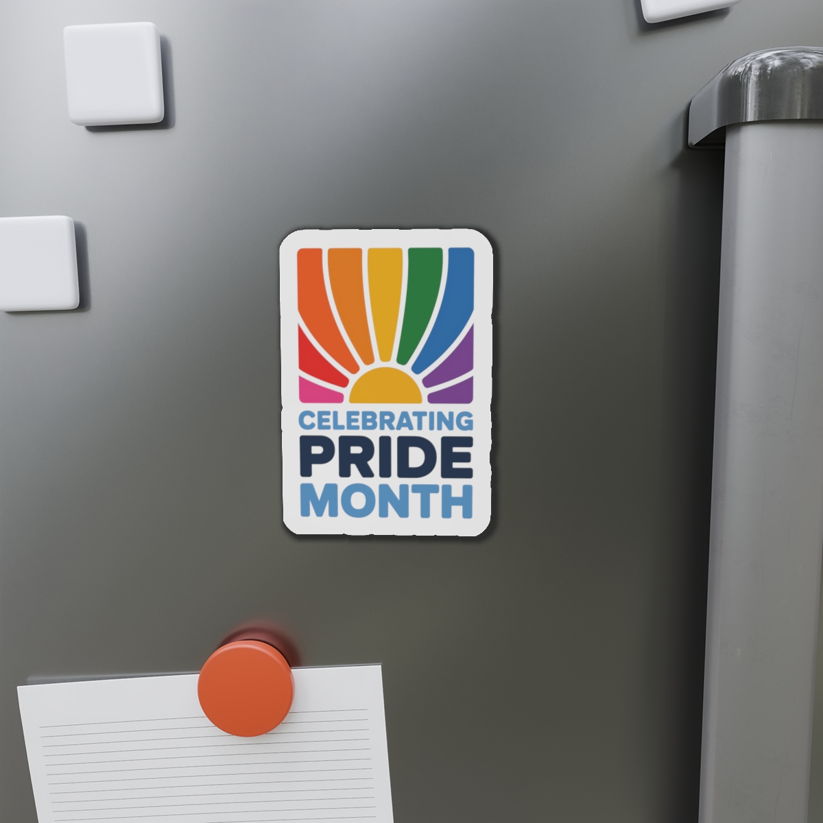 Celebrating Pride Month Colorful Graphic Design Die Cut Magnets - Image 11