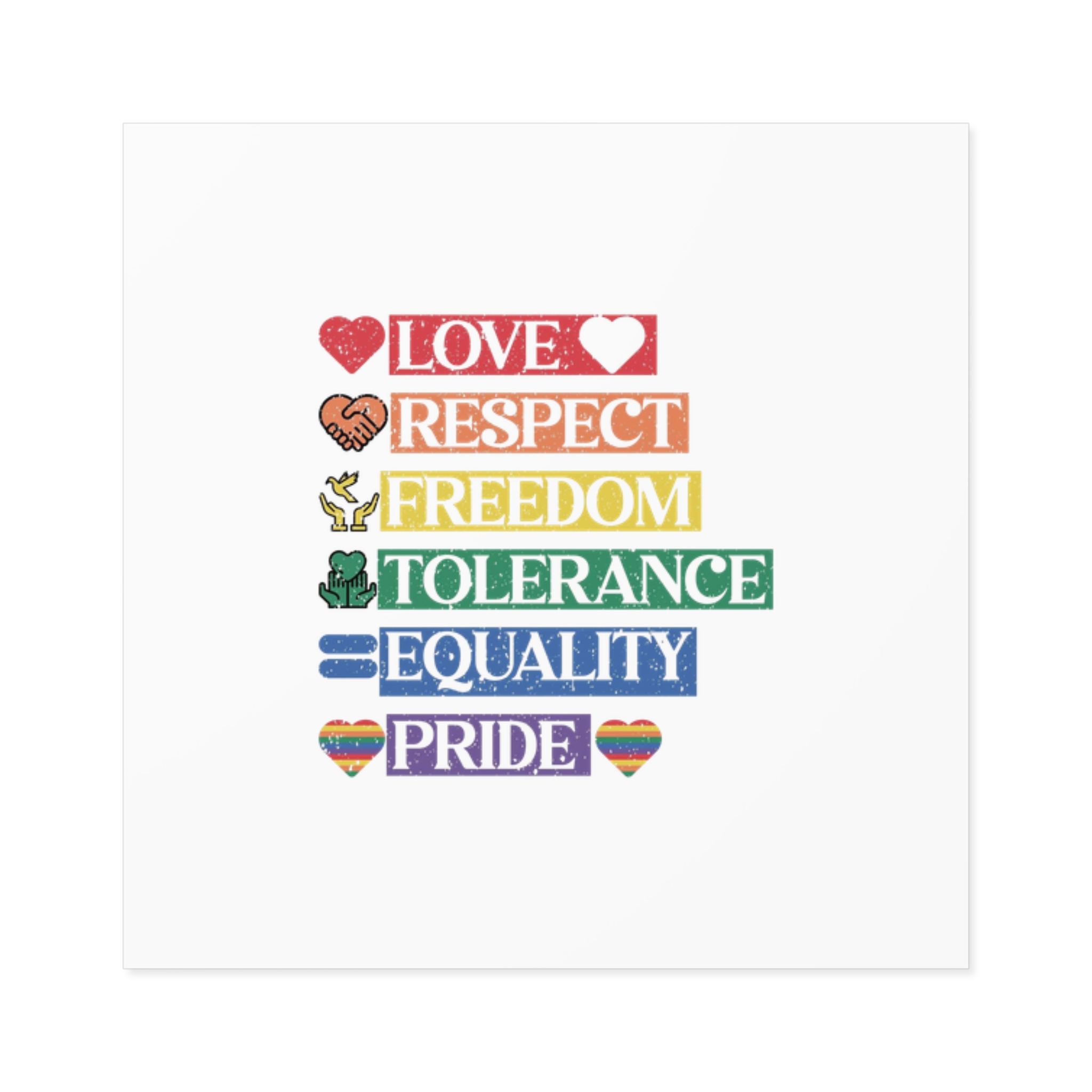 Lgbtq Pride Month Quote Eps Design Vector Pride Design Template (1) Laminate Stickers Square - Image 65