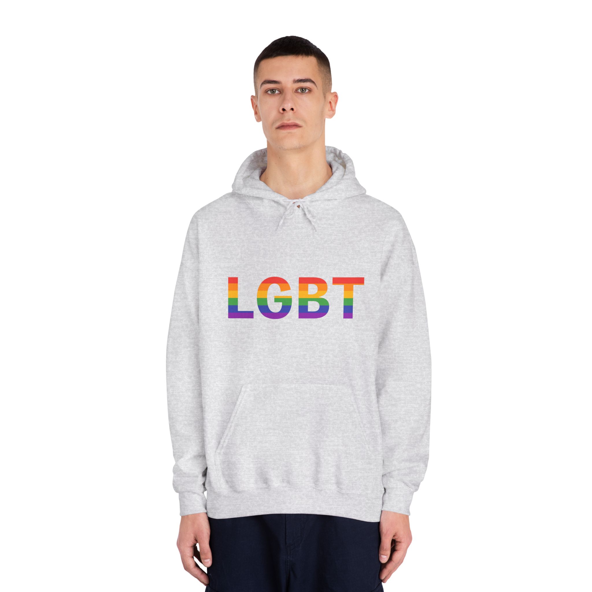 Lgbt Rainbow Colors Lgbt Logo Unisex Dryblend Hooded Sweatshirt - Image 7