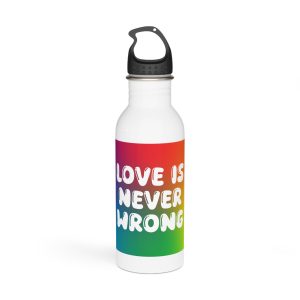 Horizontal Pride Month Vector Background Rainbow Colors Quote Typography Poster Banner Stainless Steel Water Bottle