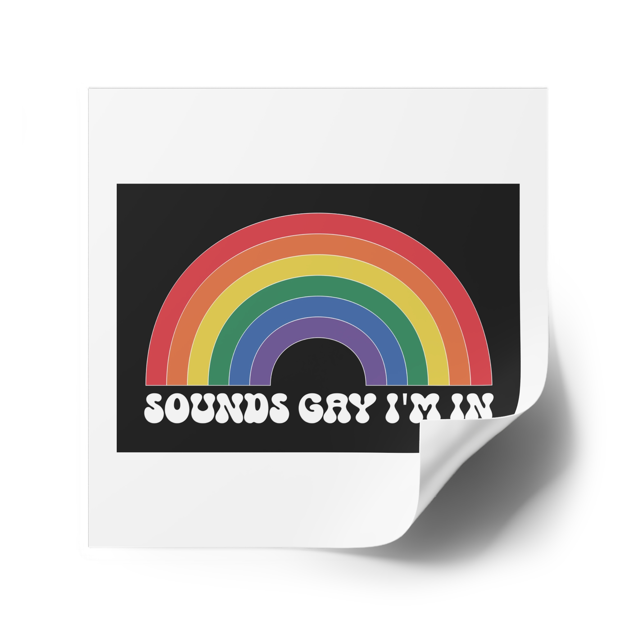 Pride Lgbtq Gay Typography Vector Tshirt Design(7) Laminate Stickers Square - Image 38