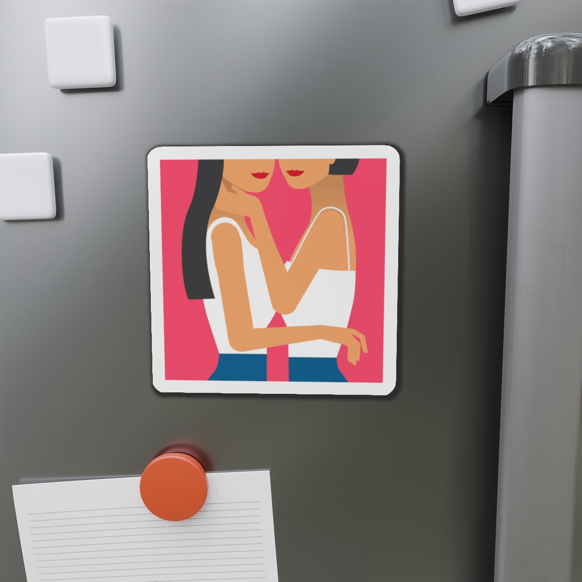 Lesbian Pride Design D1F3BE Die Cut Magnets - Image 11