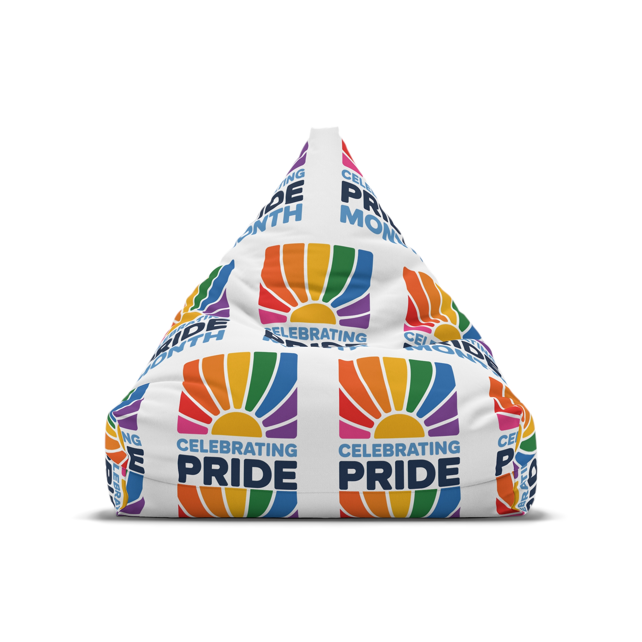 Celebrating Pride Month Colorful Graphic Design Bean Bag Chair Cover - Image 5