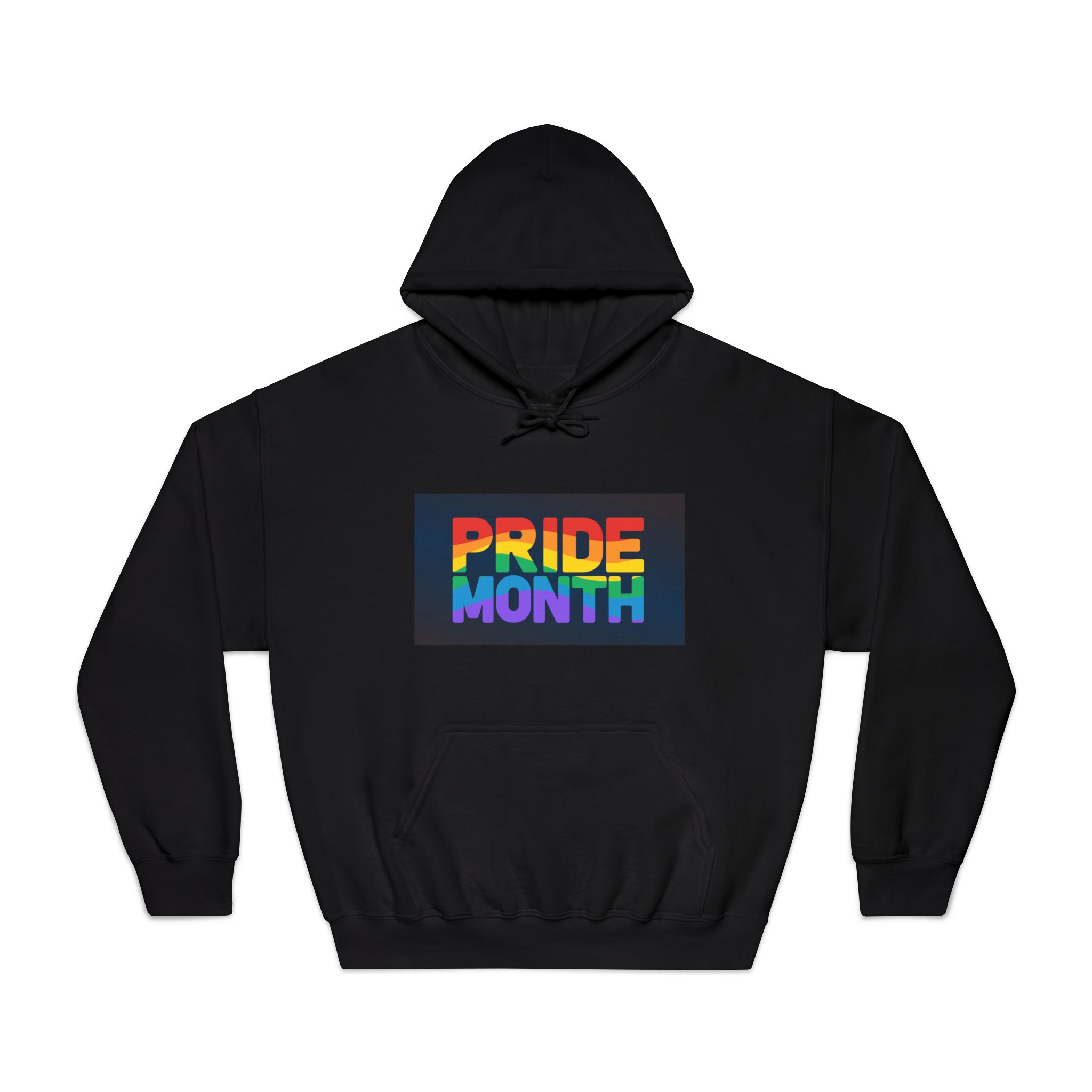 Lgbt Pride Rainbow Flag Lettering Banner Poster Social Media Pride Calligraphy With Unisex Dryblend Hooded Sweatshirt - Image 9