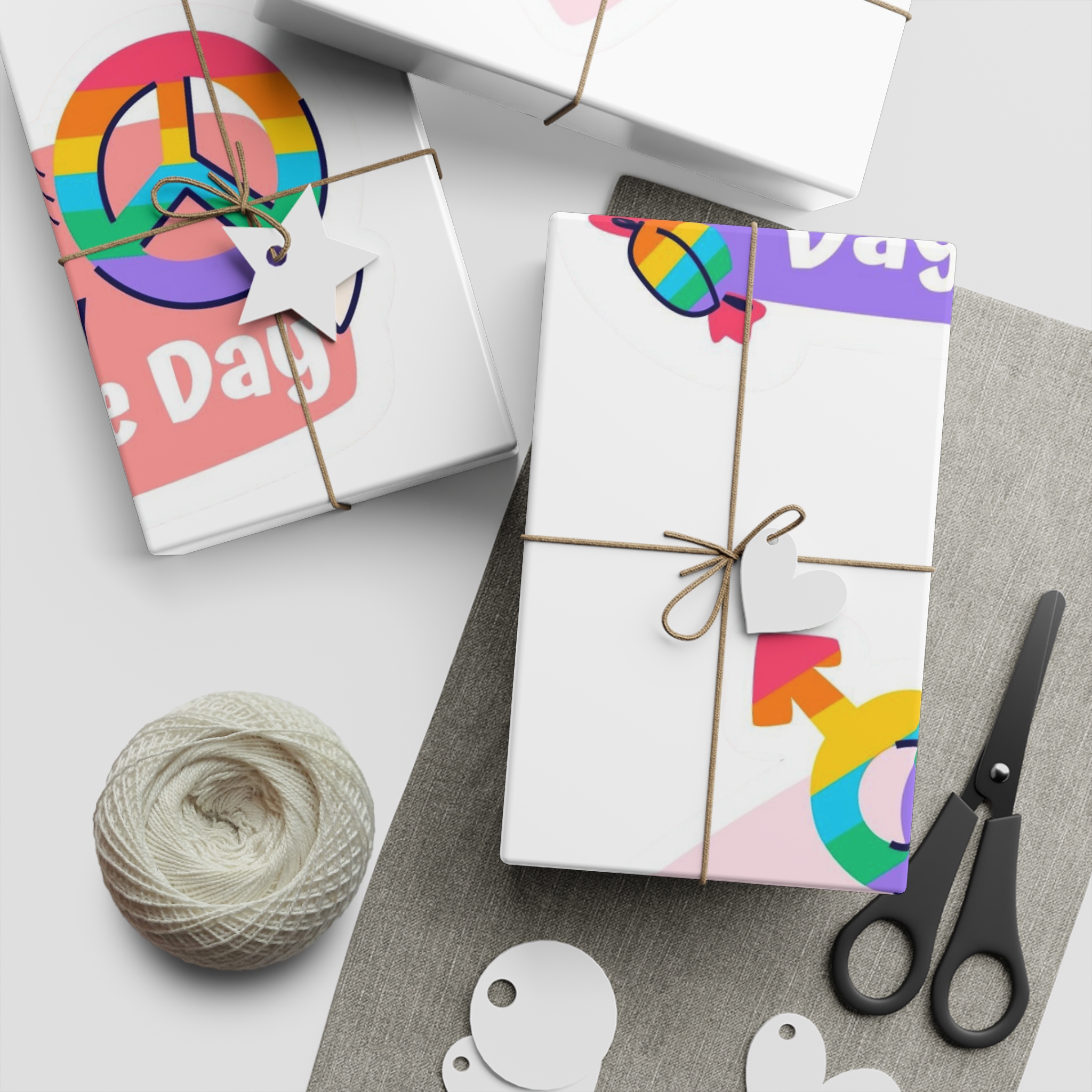 Flat Labels Collection Pride Month Celebration Gift Wrapping Paper Sheets 1pc - Image 5
