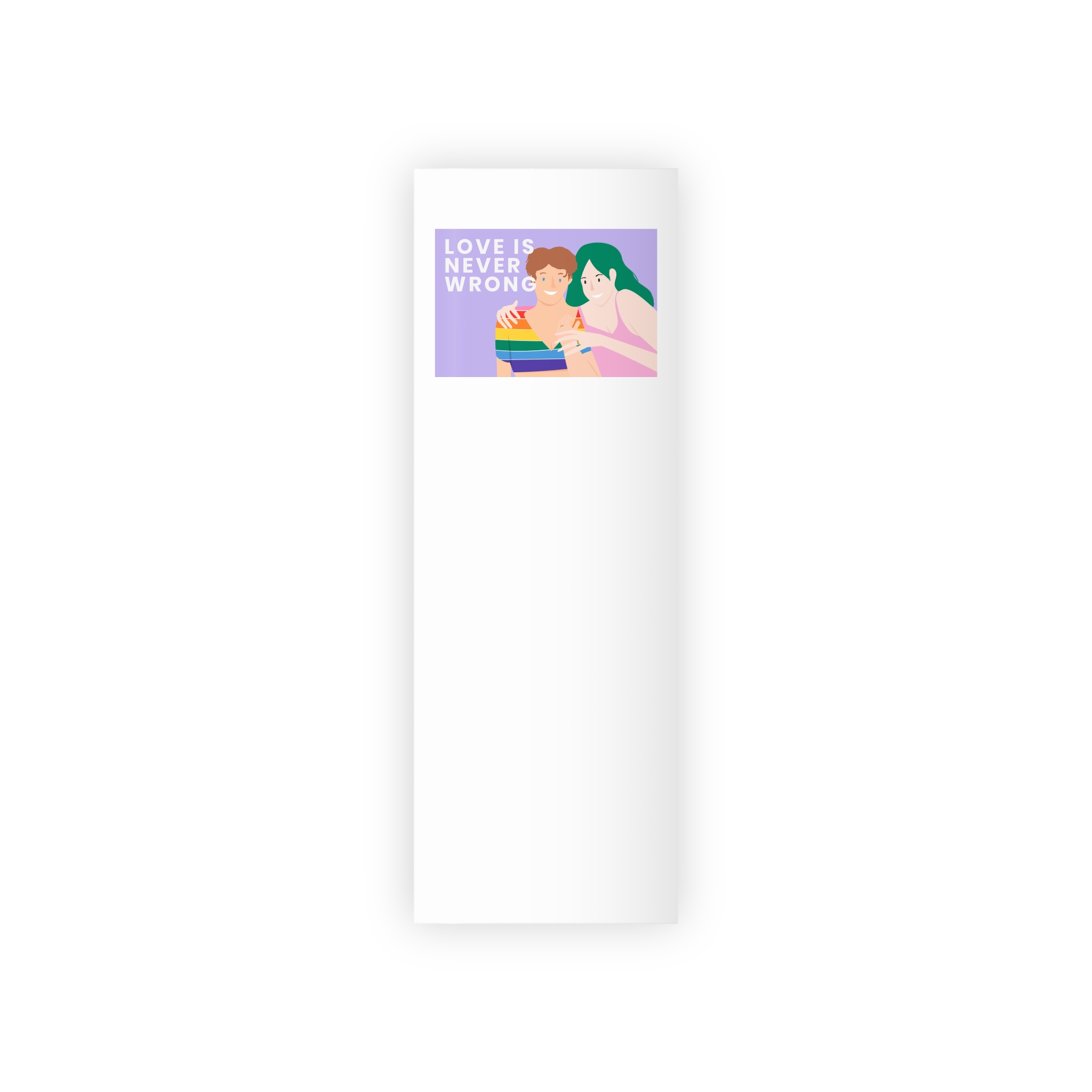 Lgbtq Gay Couple Banner Template Pride Month Gift Wrapping Paper Rolls 1pc - Image 5
