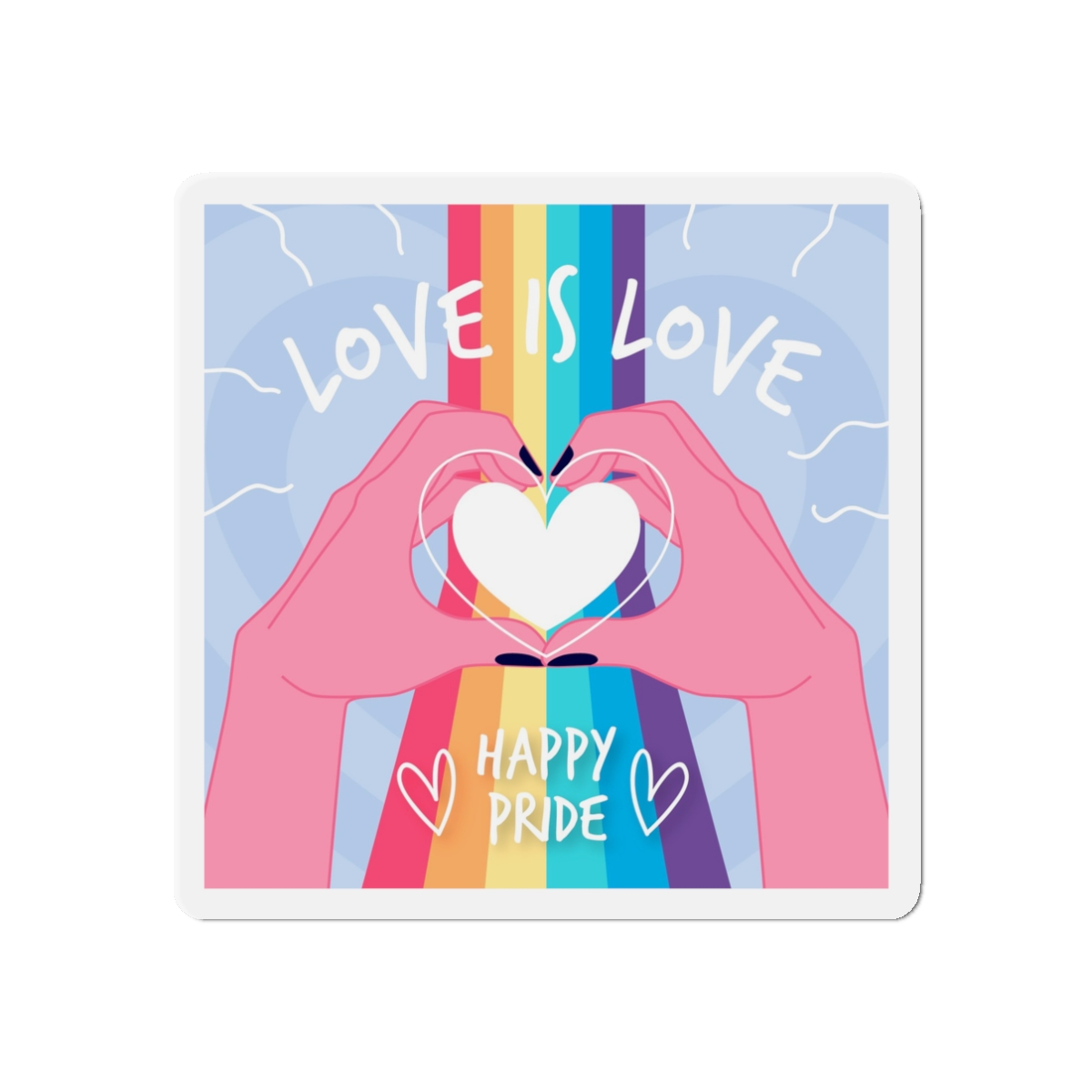 Pride Day Celebration Design Die Cut Magnets - Image 4
