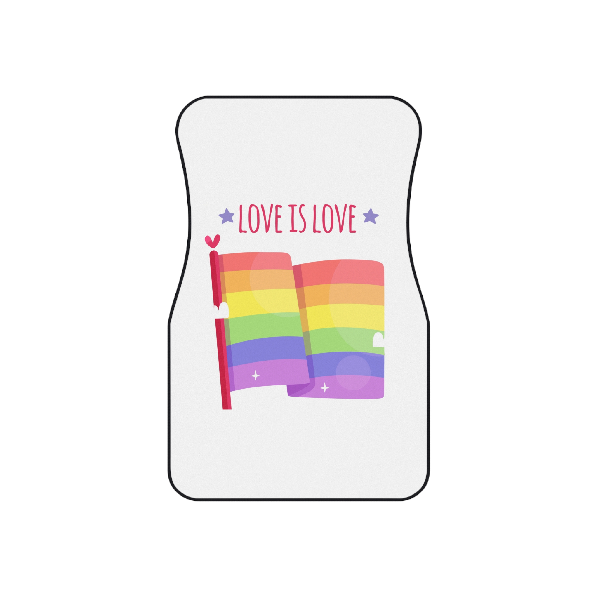 Pride Day Flag With Love Car Mats Set Of 4 - Image 2