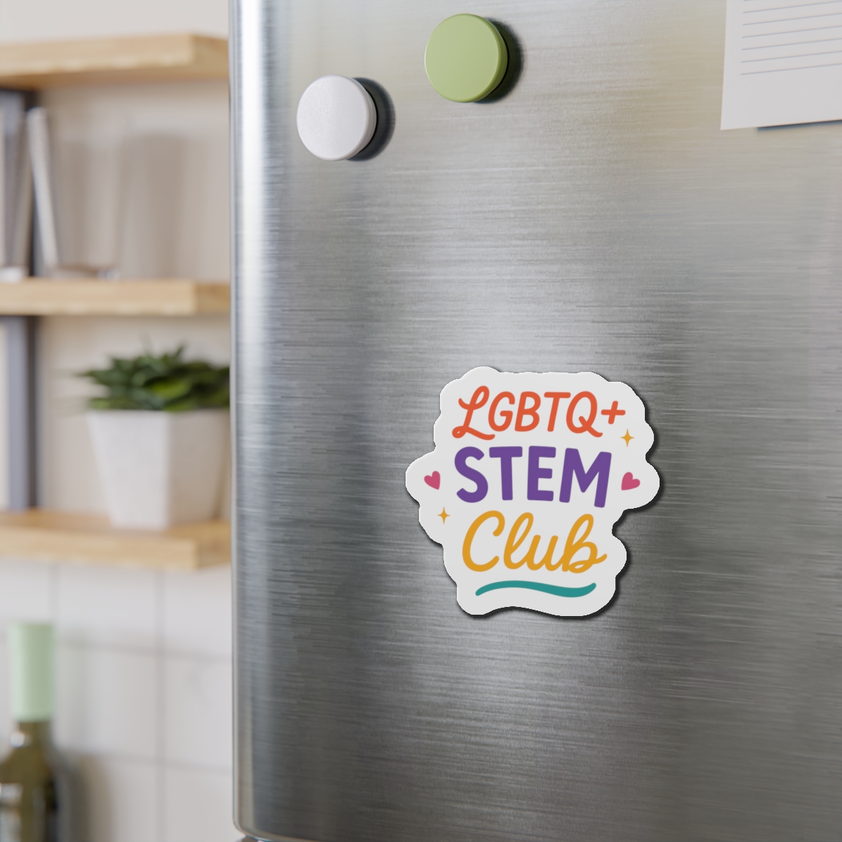 Vibrant Lgbtq Stem Club Logo Vector Illustration Featuring Bright Colors Playful Design Element Die Cut Magnets - Image 12