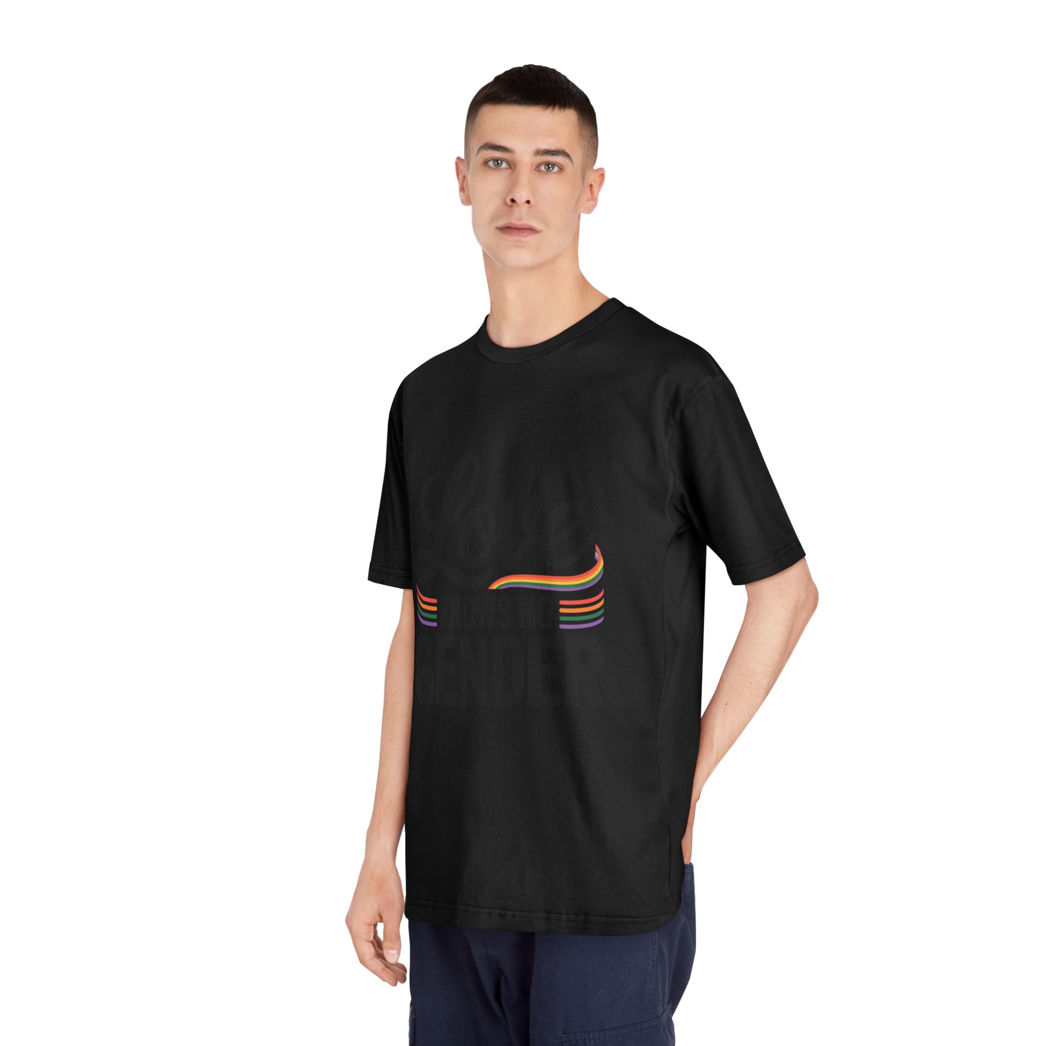 Love Knows No Gender T Shirt Design Isolated White Background 2 - Unisex Classic Crewneck T Shirt - Image 8