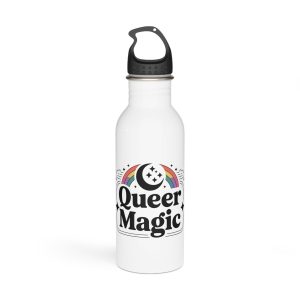 Queer Magic T Shirt Design Isolated White Background 2 Stainless Steel Water Bottle