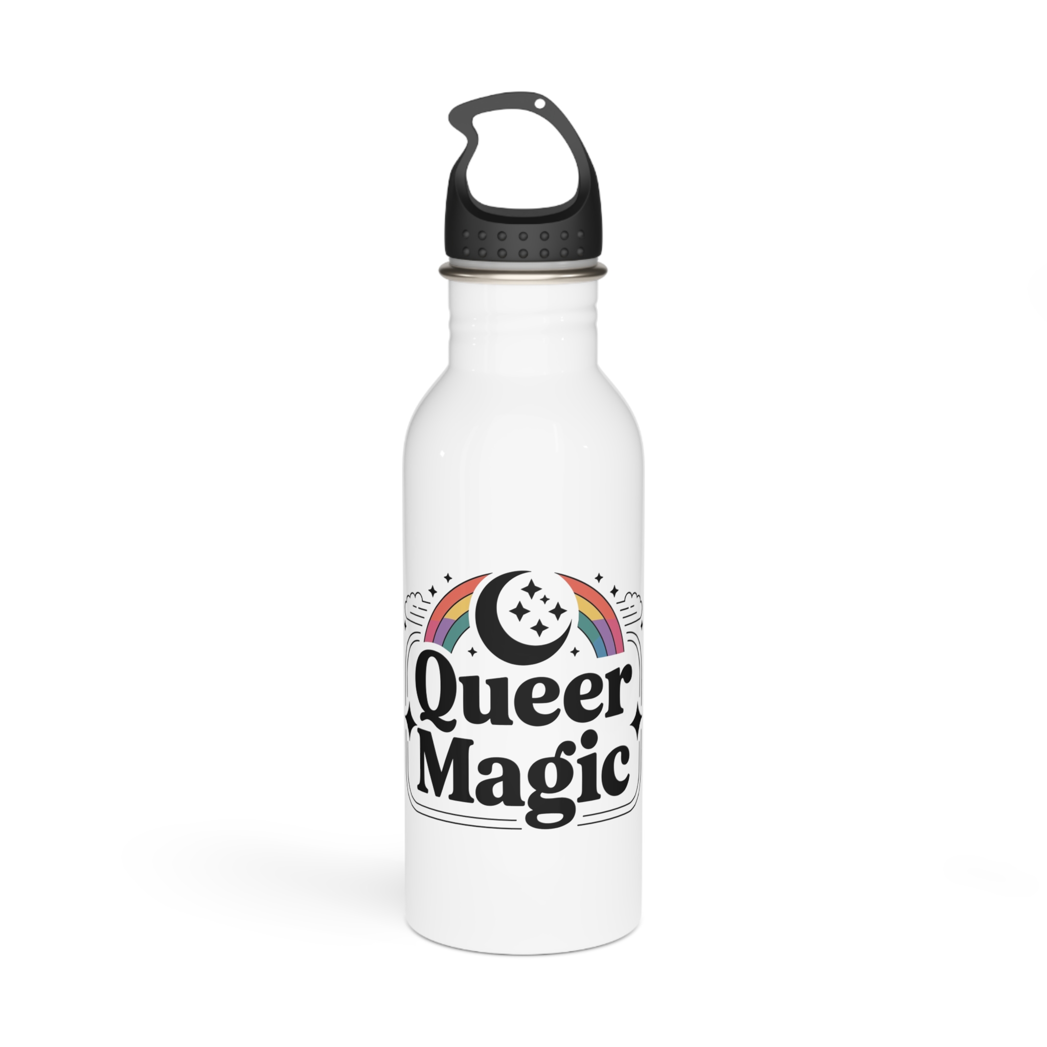 Queer Magic T Shirt Design Isolated White Background 2 Stainless Steel Water Bottle