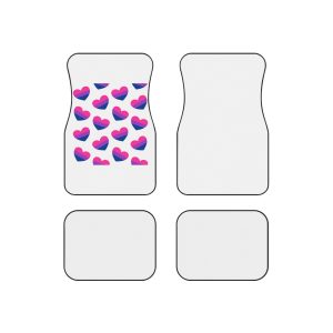 Vector Seamless Pattern Bisexual Flag Heart Car Mats Set Of 4