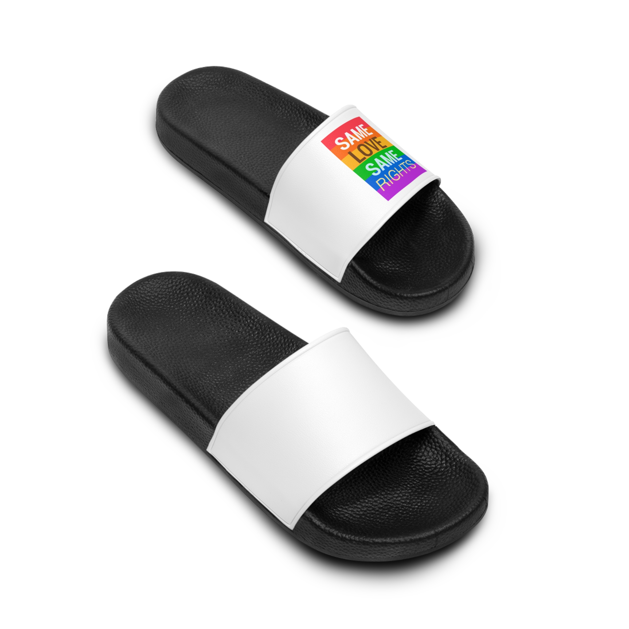 Typography T Shirt Design Collection Mens Slide Sandals - Image 4