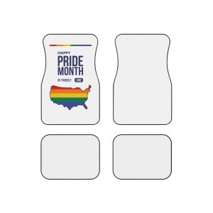 Lgbt Pride Month June 2026 Lesbian Gay Bisexual Transgender Lgbtq Flag Rainbow Love Vector (2) Car Mats Set Of 4