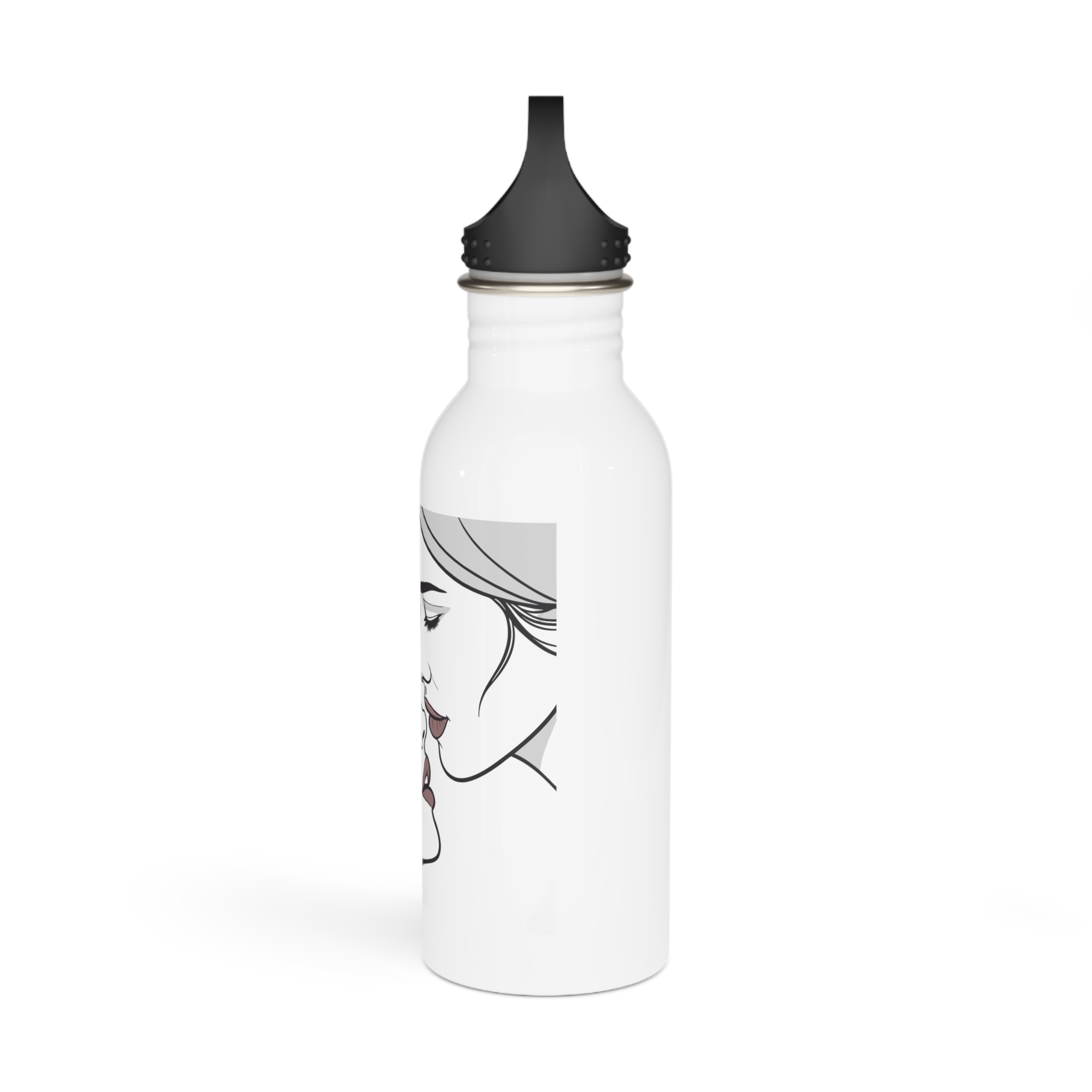 Perfect Lip Set Open Close Smooches Stainless Steel Water Bottle - Image 4