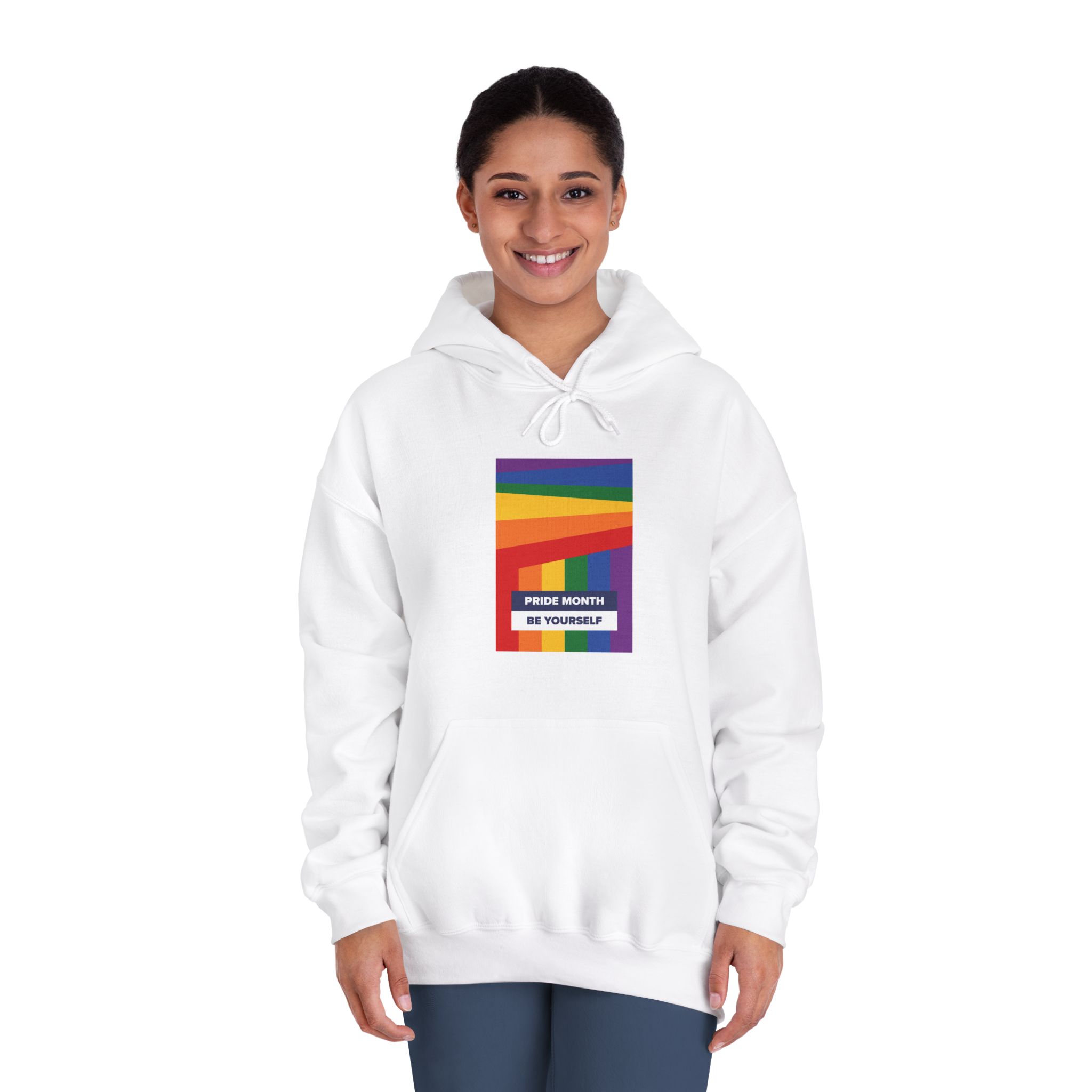 Lgbt Pride Month June Lesbian Gay Bisexual Transgender Lgbtq Flag Rainbow Vector(2)2 Unisex Dryblend Hooded Sweatshirt - Image 4