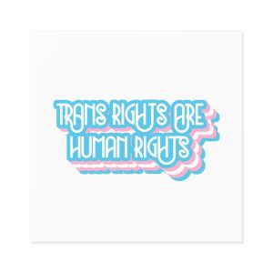 Pride Day Lettering With Human Rights Laminate Stickers Square